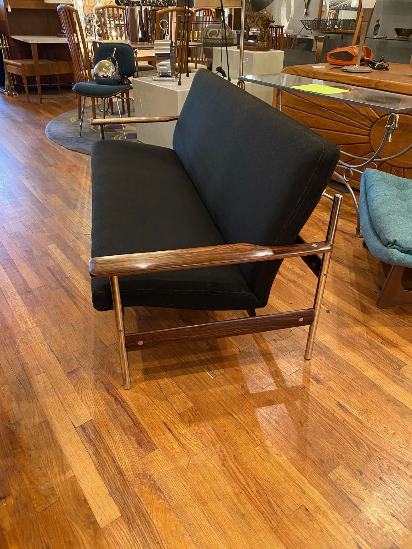 Hand-Crafted Midcentury Black Sofa Sven Ivar Dysthe for Dokka Møbler Model 1001