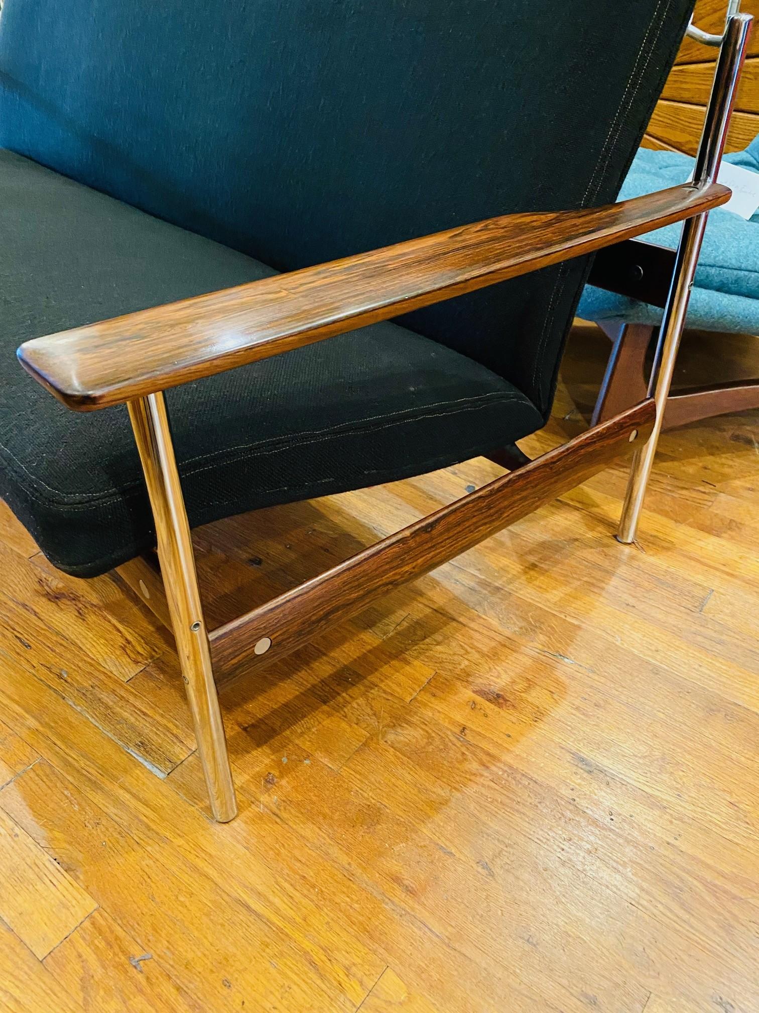 Midcentury Black Sofa Sven Ivar Dysthe for Dokka Møbler Model 1001 1