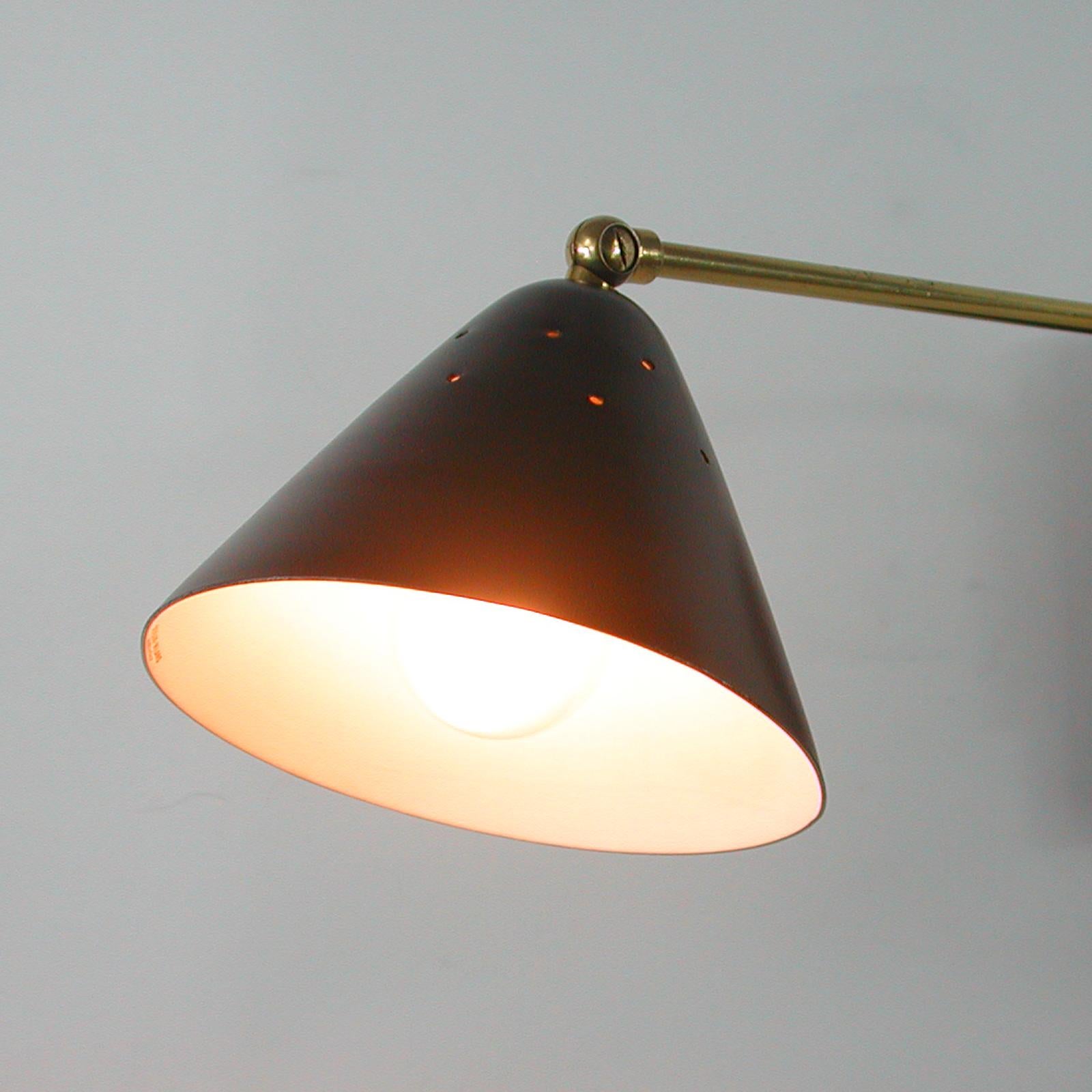 STILUX Milano Midcentury Black Articulating Wall Light, 1950s For Sale 5