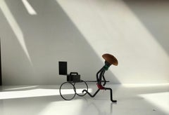 Midcentury Black String Iron Rigshaw by Bror Bonfils, 1950s