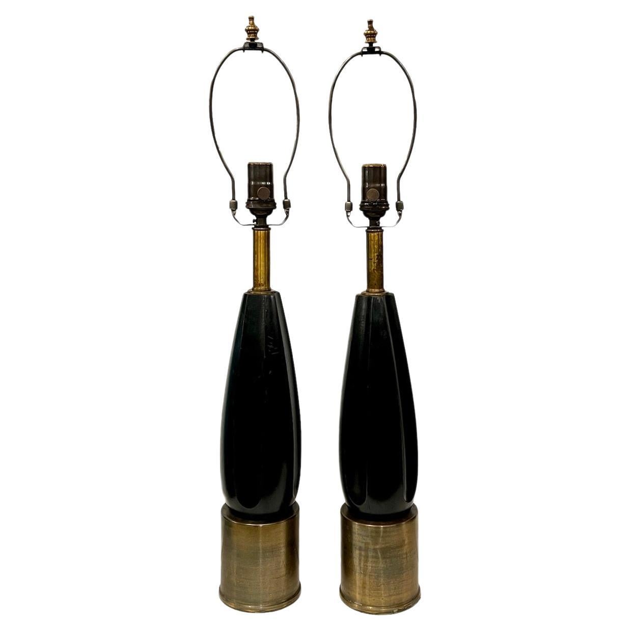 Midcentury Black Table Lamps