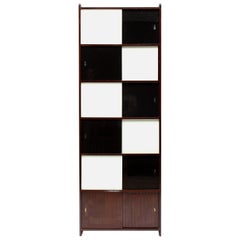 Vintage Midcentury Black and White Cabinet, 1970