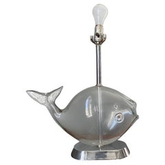 Mid-Century Blown Glass Fish Lamp by Blenko