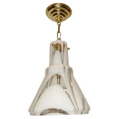 Midcentury Blown Glass Light Fixture