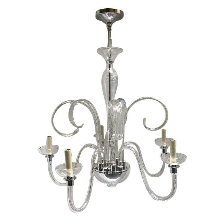 Italiano Lampadario di Murano in vetro soffiato del Medioevo in vendita