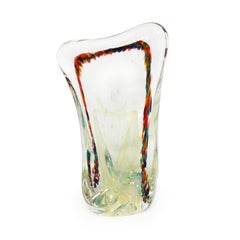 Midcentury Blown Glass Sculpture Signed by Rollin Karg