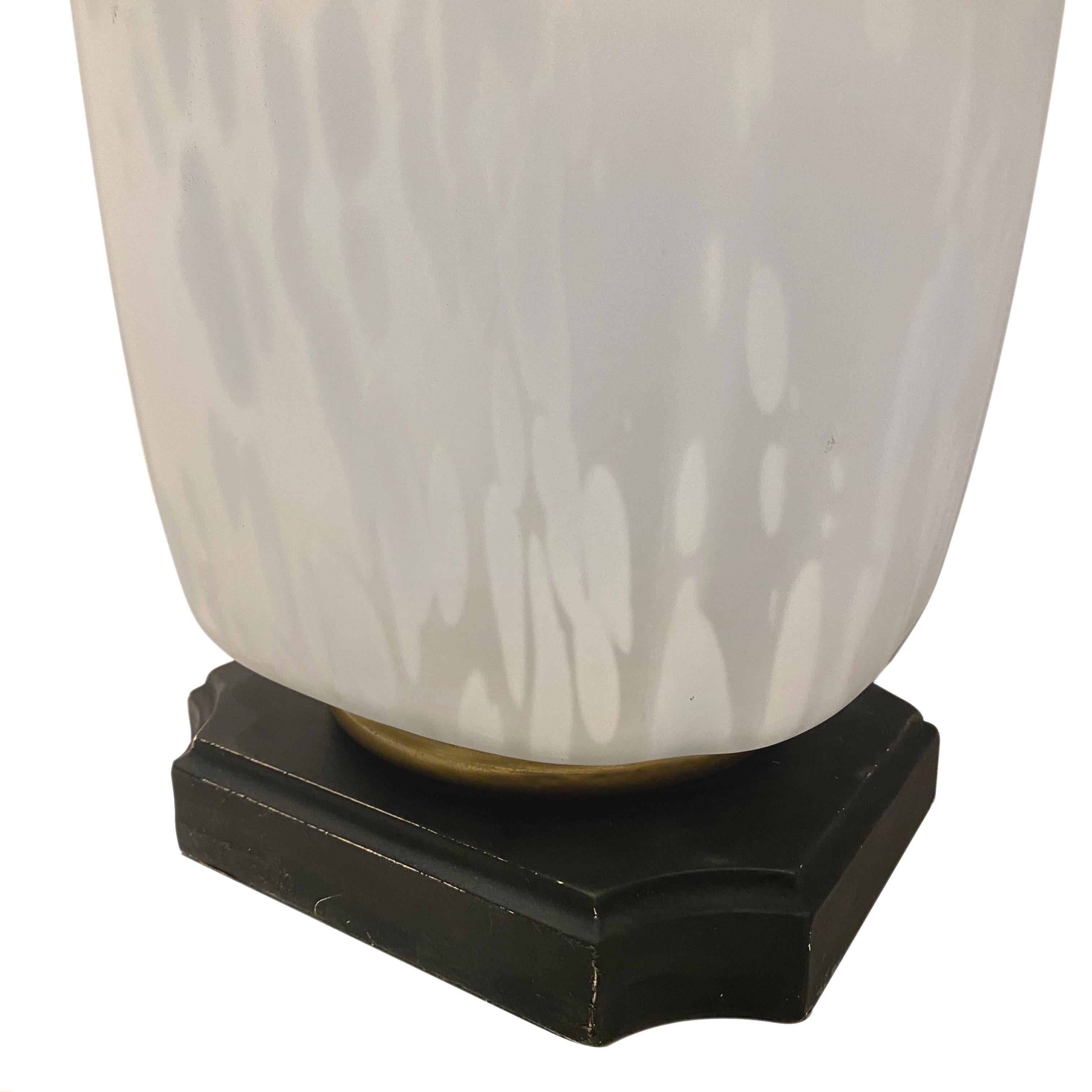 Mid-20th Century Midcentury Blown Glass Table lamp For Sale
