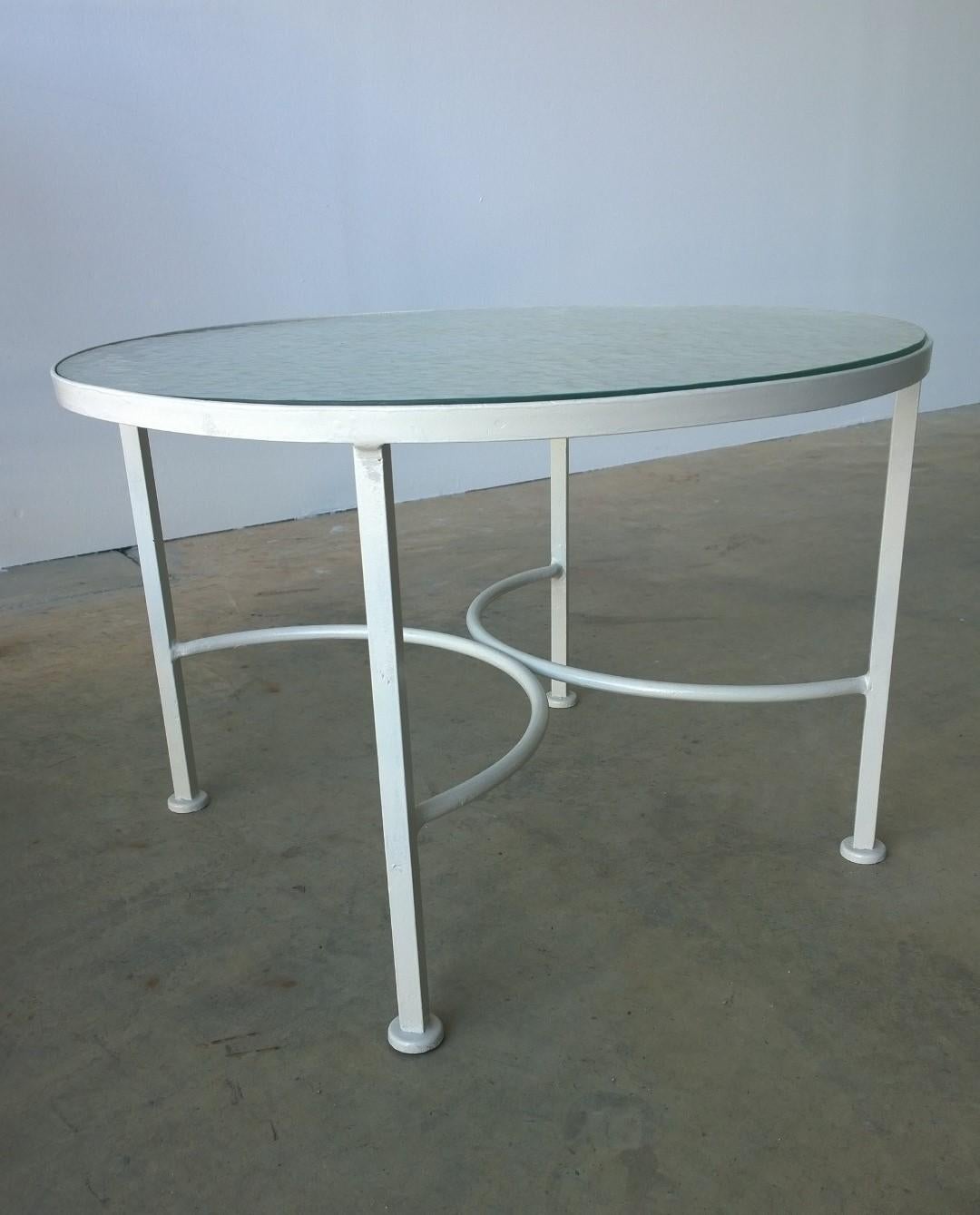 white wrought iron side table