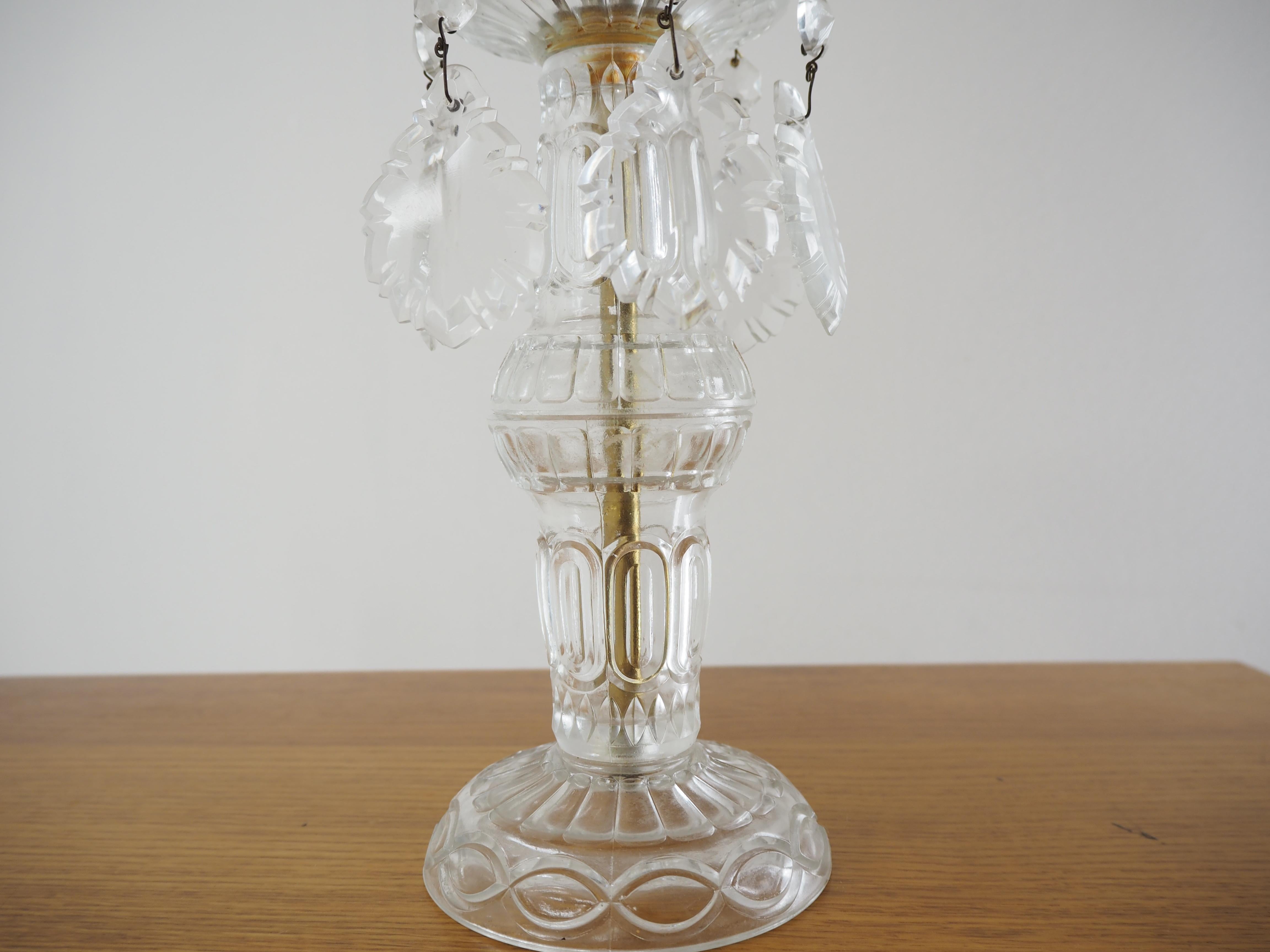 Midcentury Bohemia Crystal Candleholder, 1960s 3