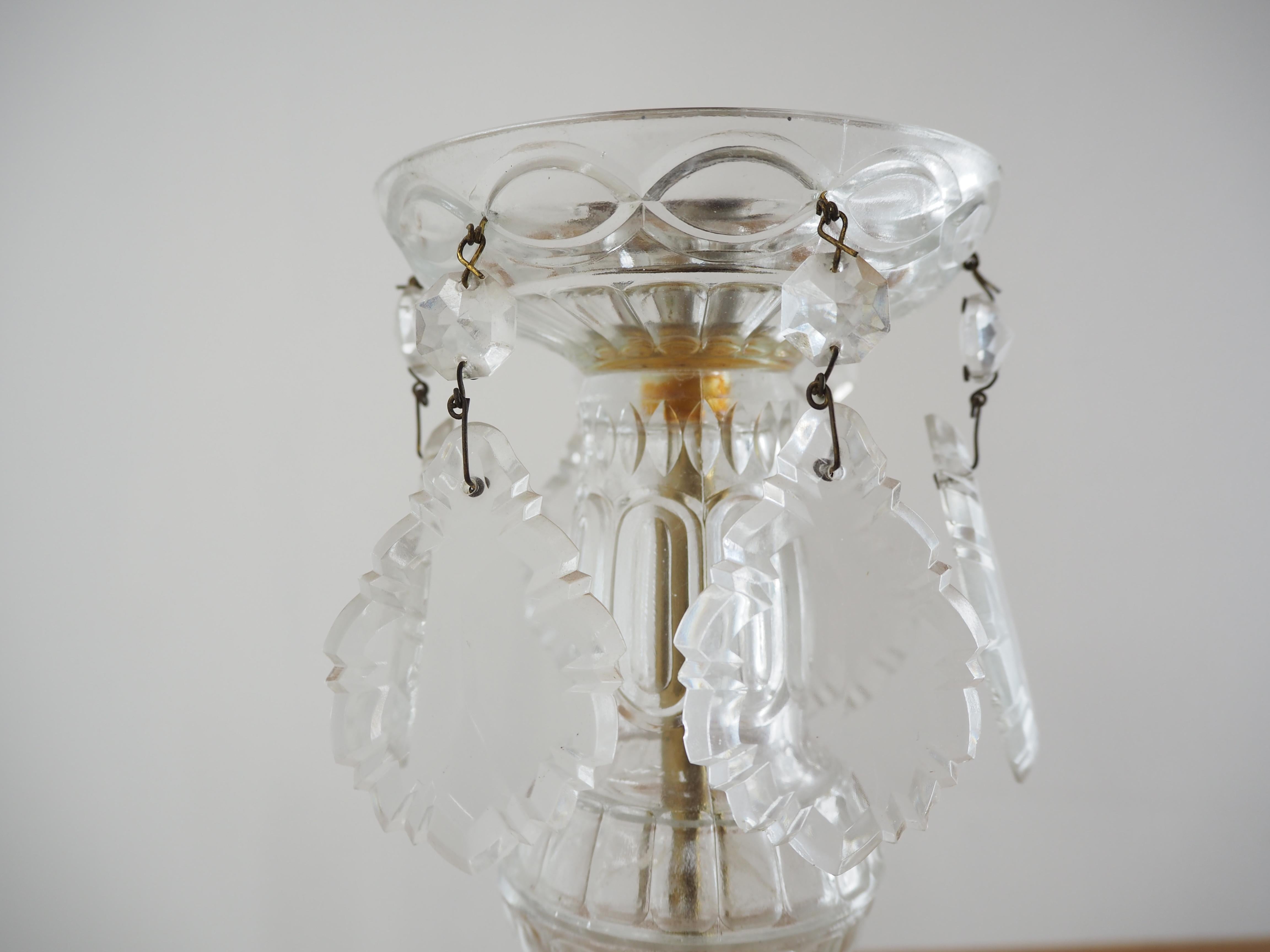 Midcentury Bohemia Crystal Candleholder, 1960s In Good Condition In Praha, CZ