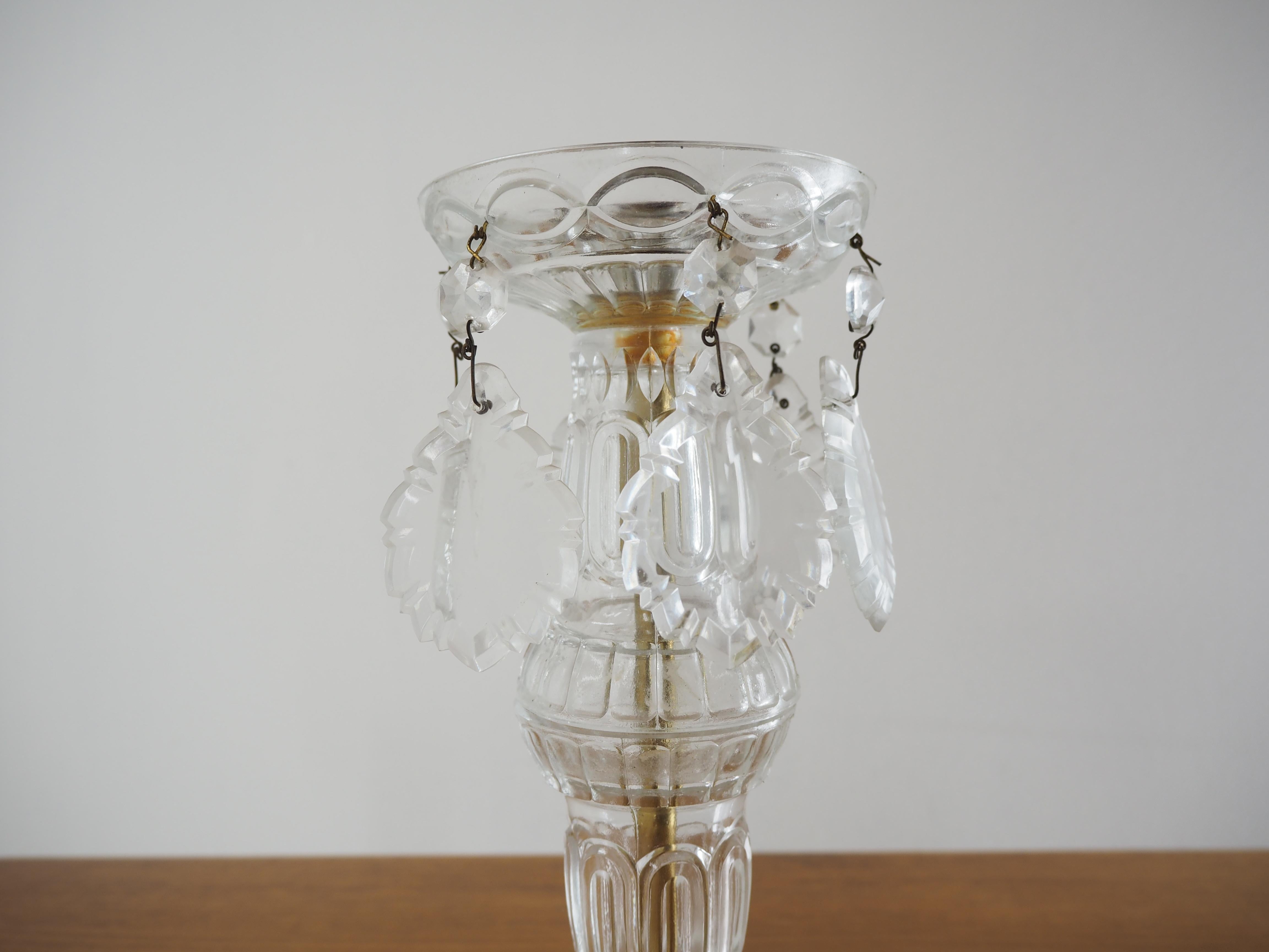 Midcentury Bohemia Crystal Candleholder, 1960s 2