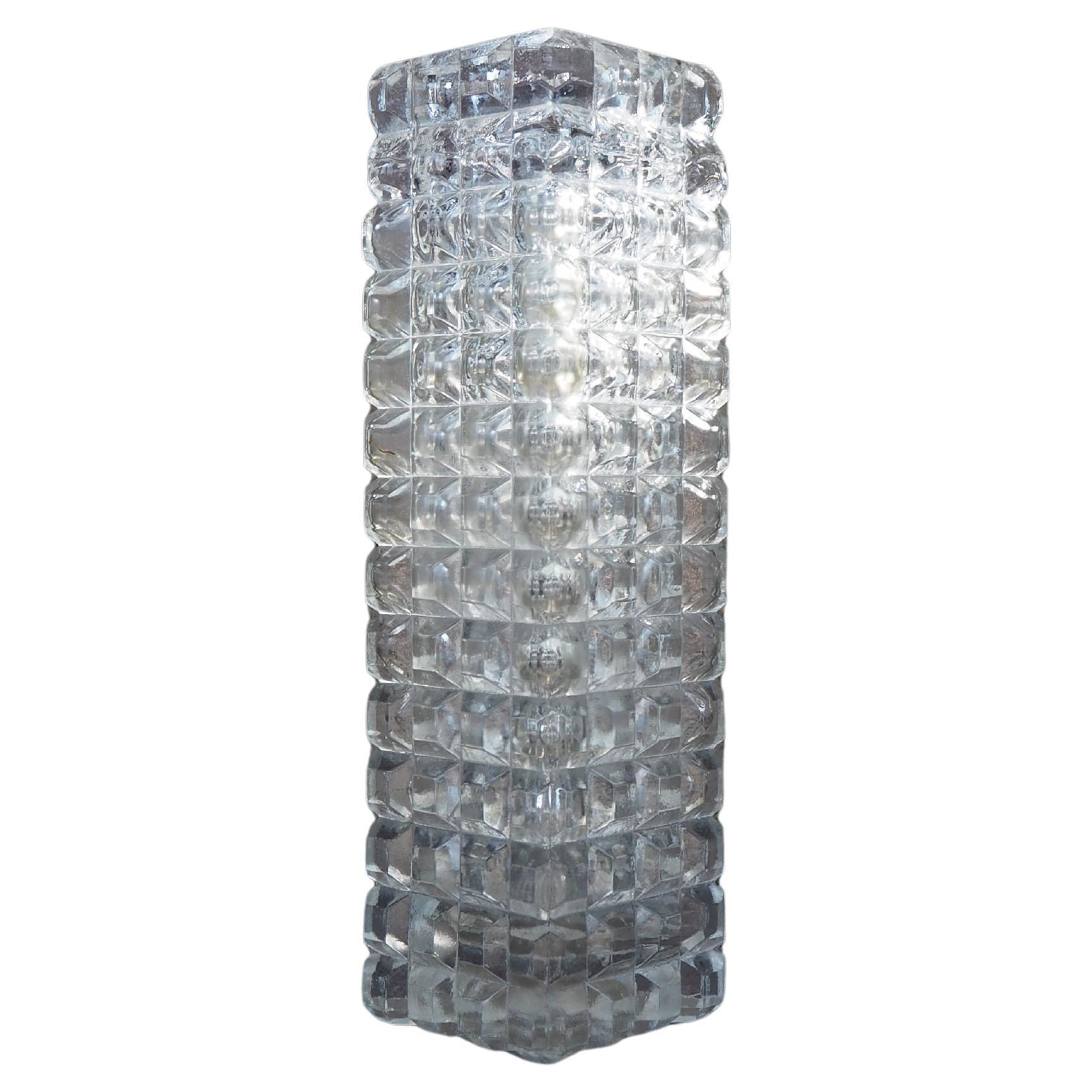 Midcentury Bohemia Glass Vase, 1960s For Sale