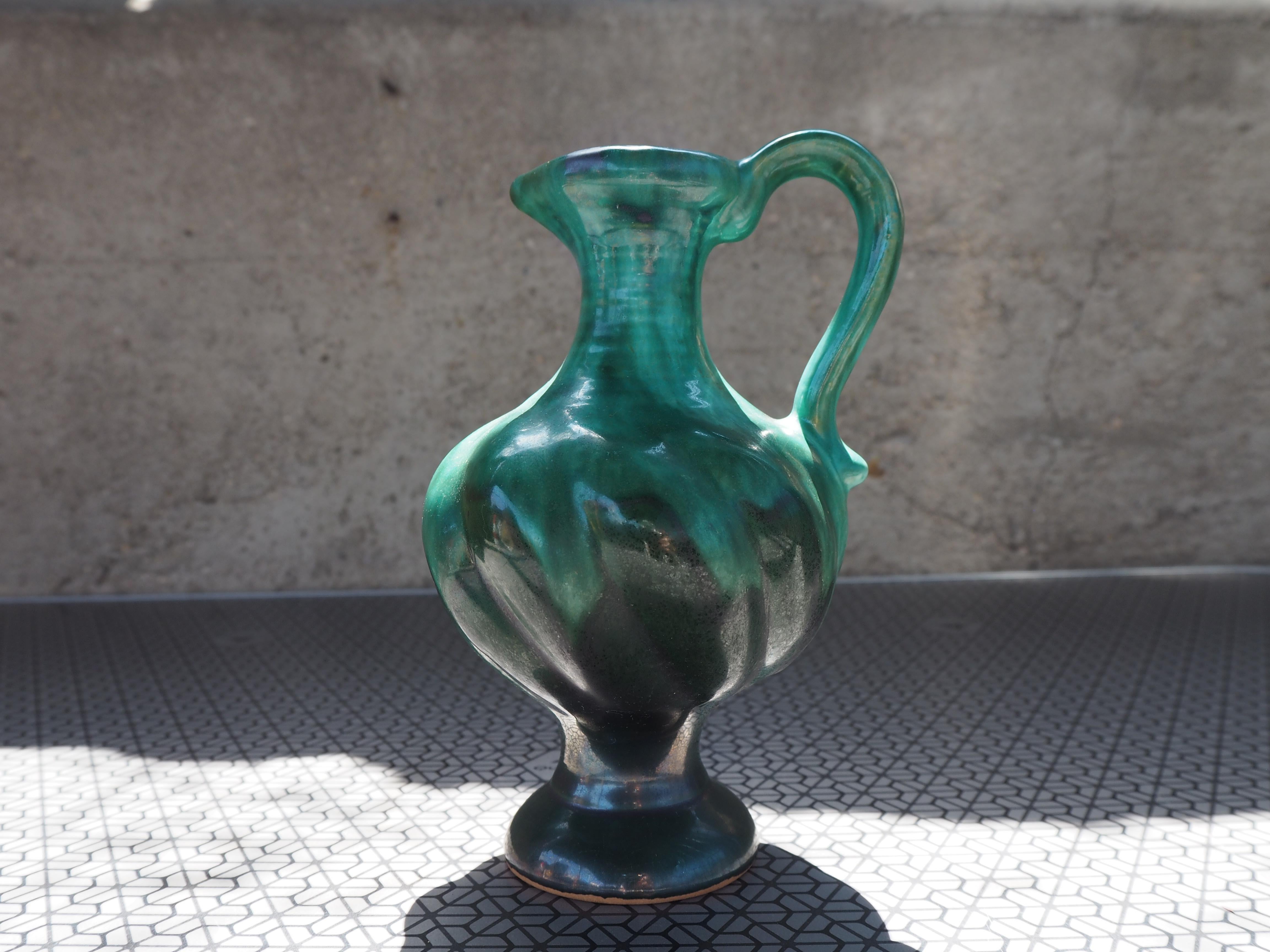 Midcentury Bohemia Glazed Ceramic Vase, 1960s In Good Condition For Sale In Praha, CZ