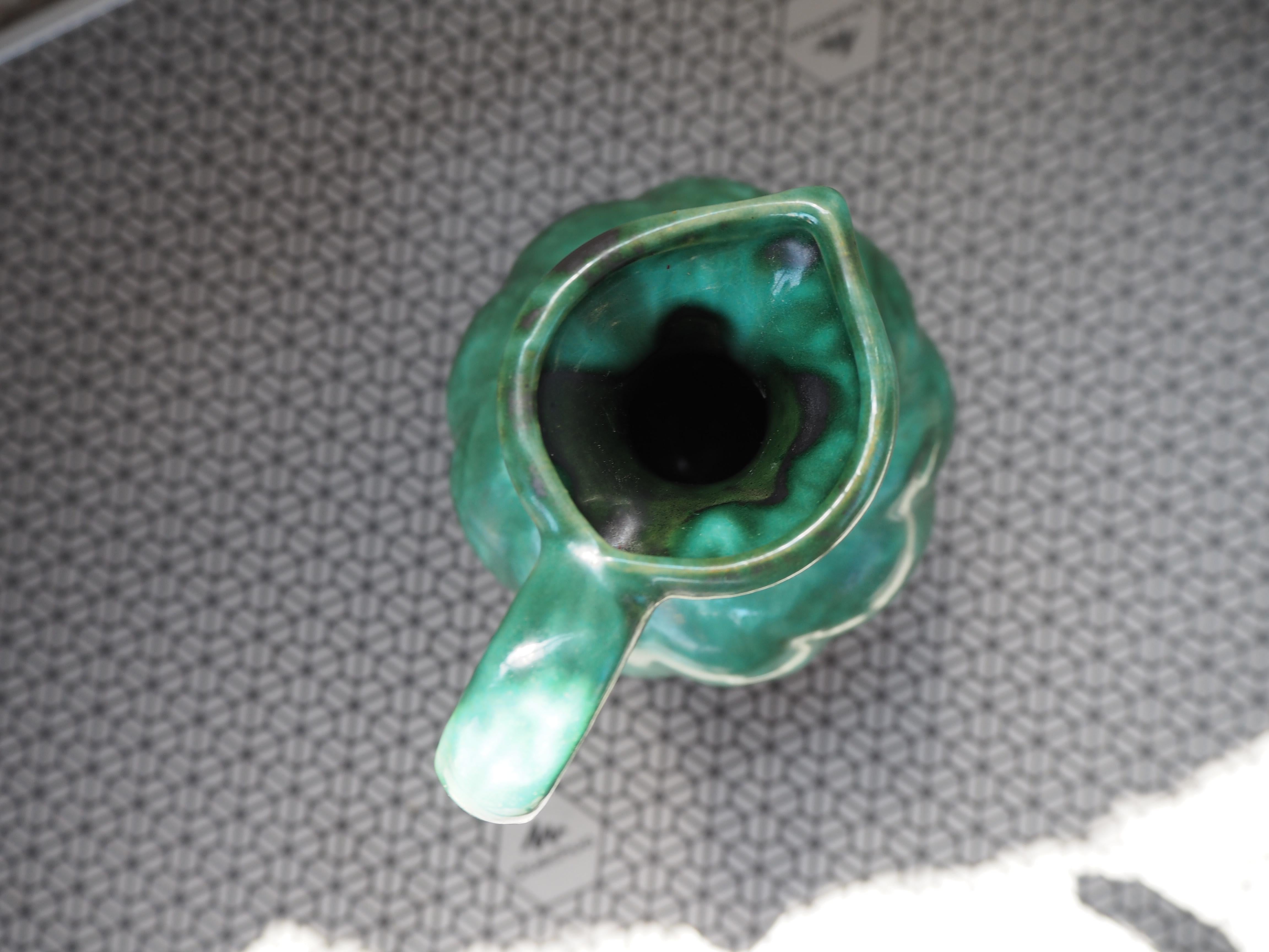 Midcentury Bohemia Glazed Ceramic Vase, 1960s For Sale 1
