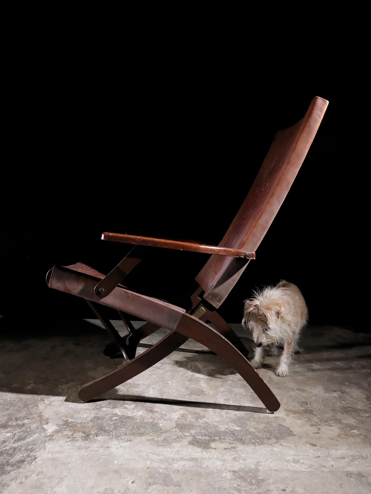 Midcentury Boho Style Angel Pazmino for Muebles De Estilo folding chair, 1960 4