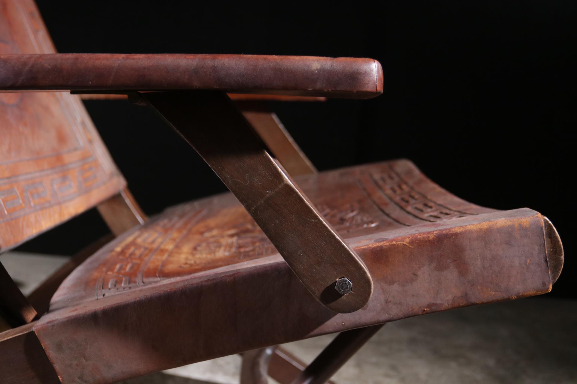 Mid-Century Modern Midcentury Boho Style Angel Pazmino for Muebles De Estilo folding chair, 1960