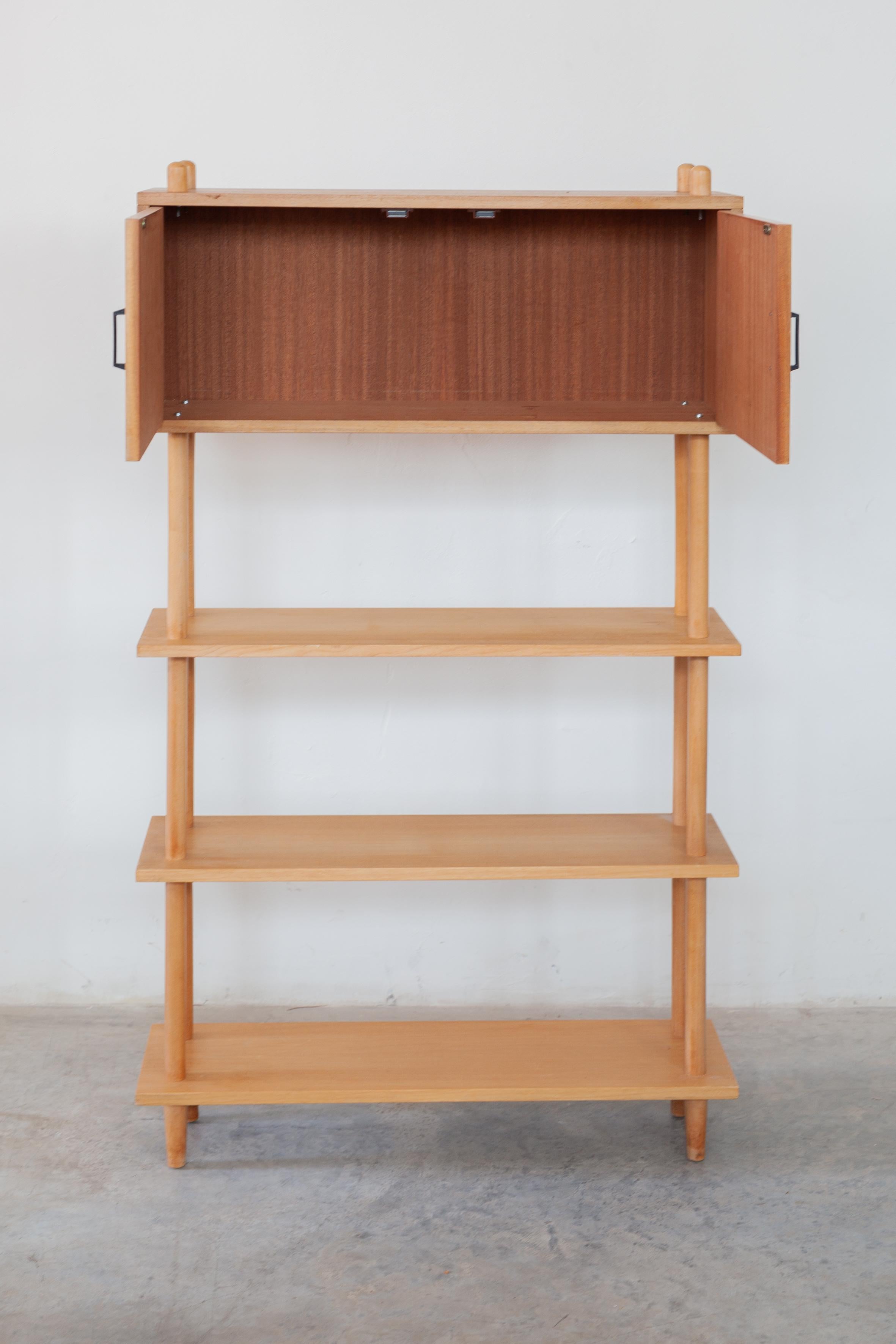 Hand-Crafted Midcentury Book Shelving Unit Roomdivider by Willem Lutjens, 1960s