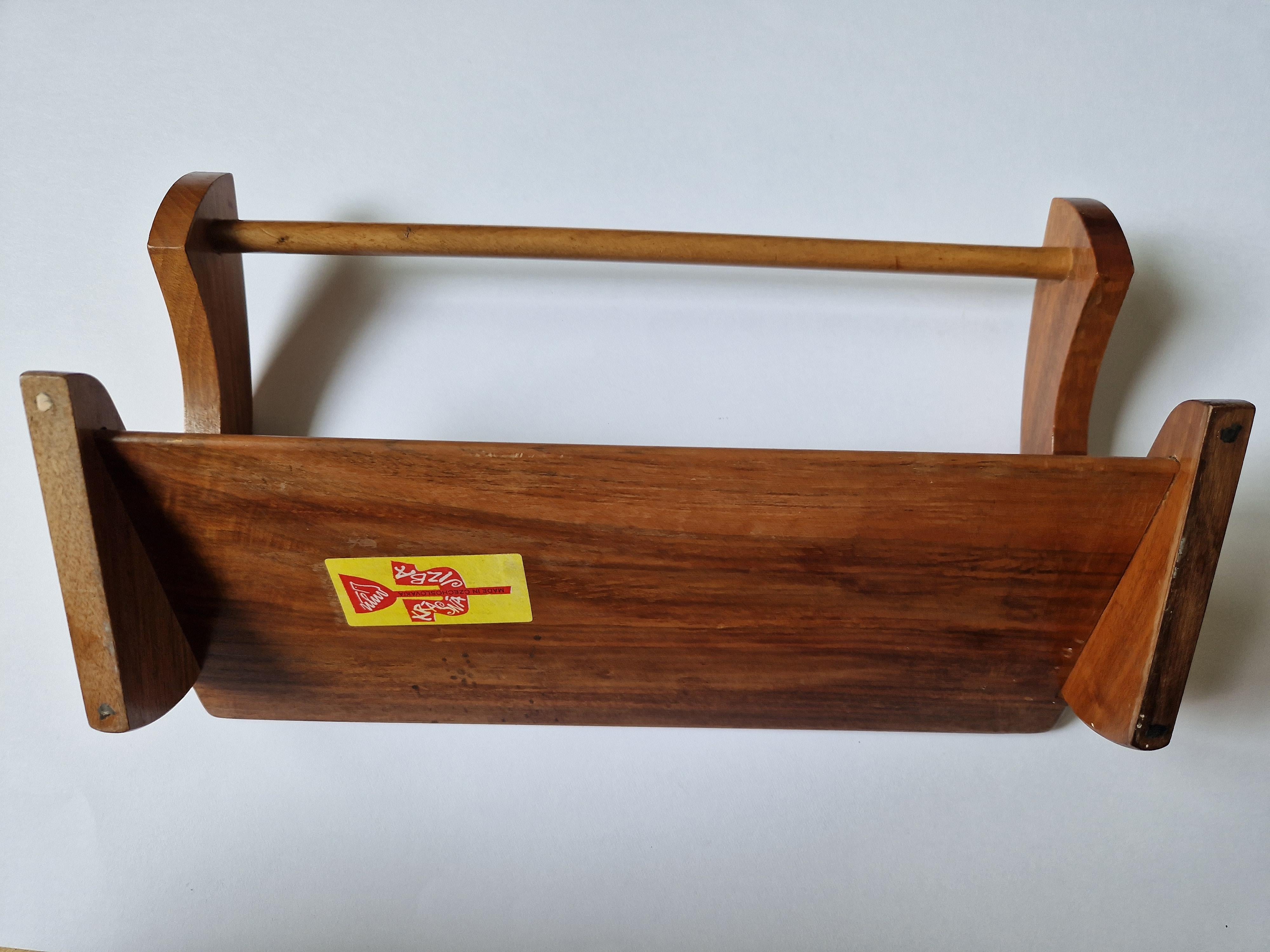 Czech Midcentury Book Stand Shelf / Rack, ULUV, 1960s