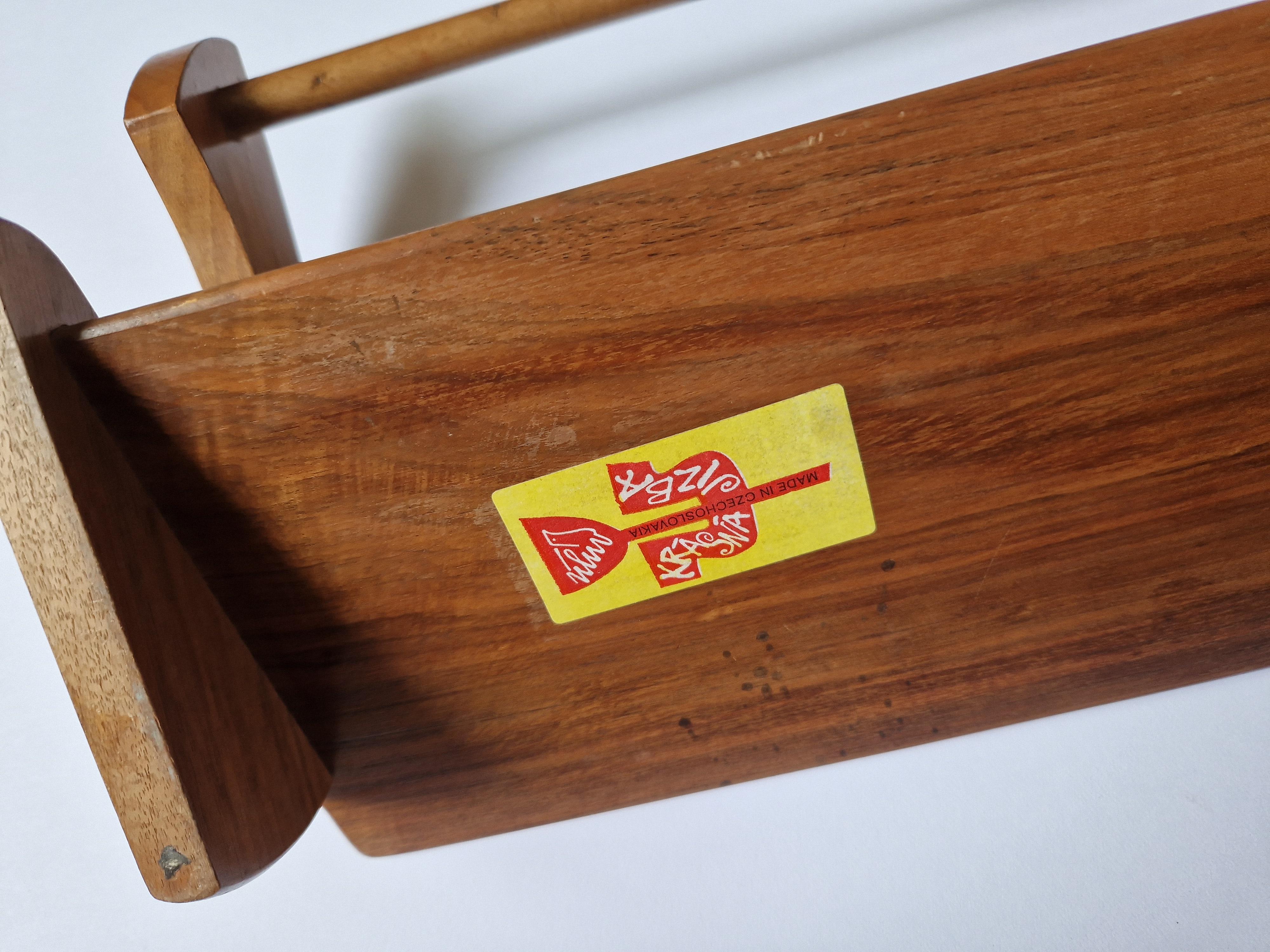Midcentury Book Stand Shelf / Rack, ULUV, 1960s In Good Condition In Praha, CZ