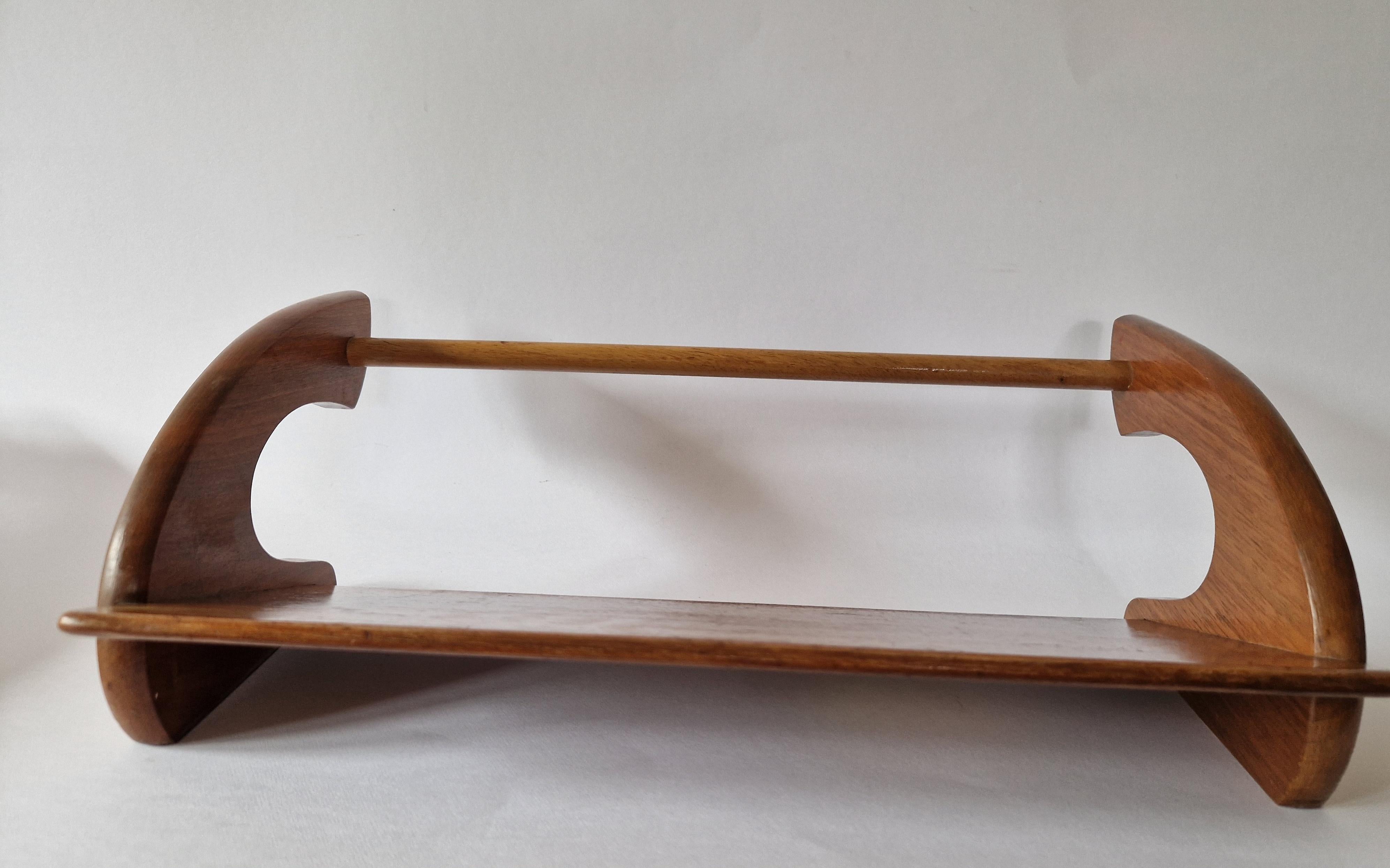 Wood Midcentury Book Stand Shelf / Rack, ULUV, 1960s