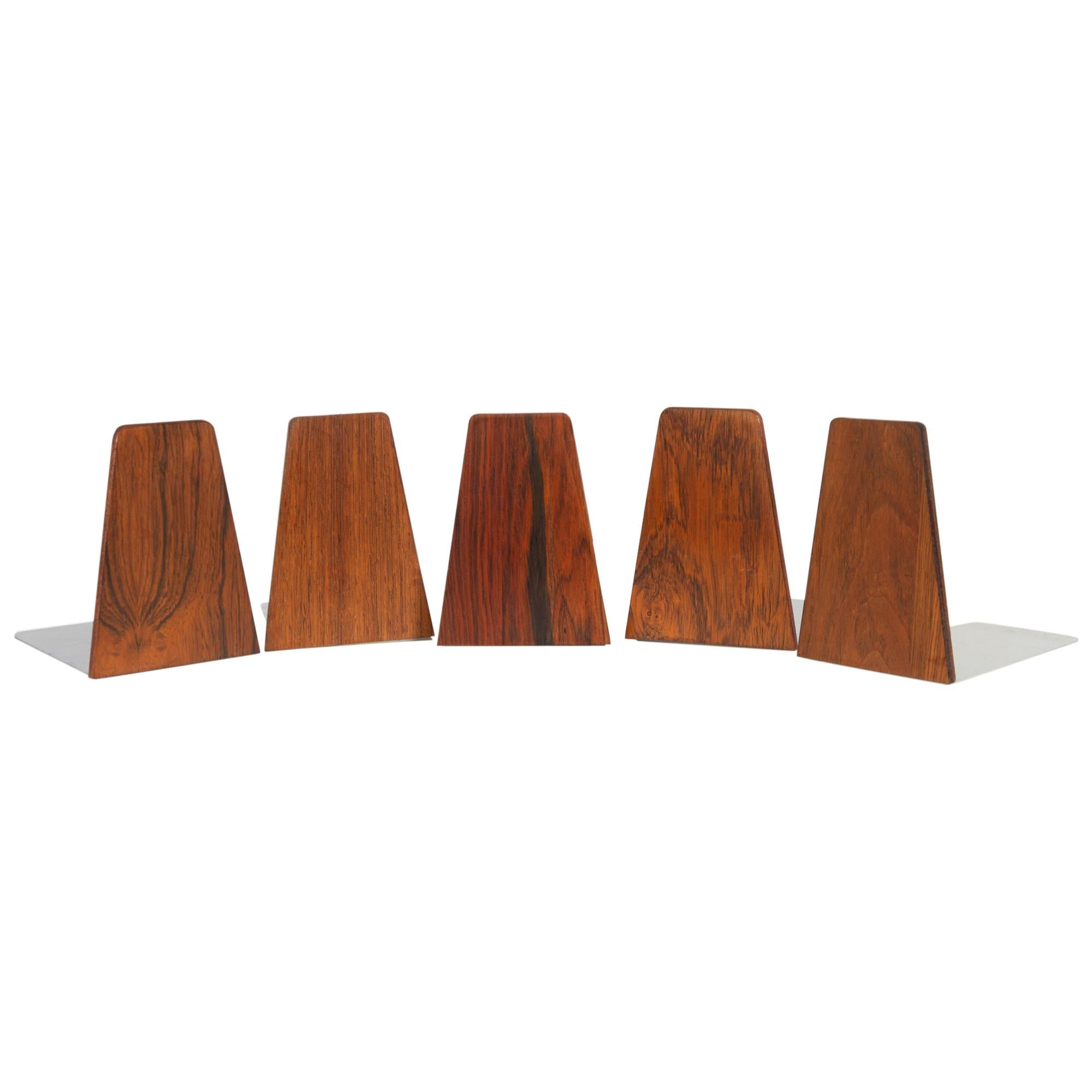 Midcentury Bookends by Kai Kristiansen for FM 1960s, Set of 5