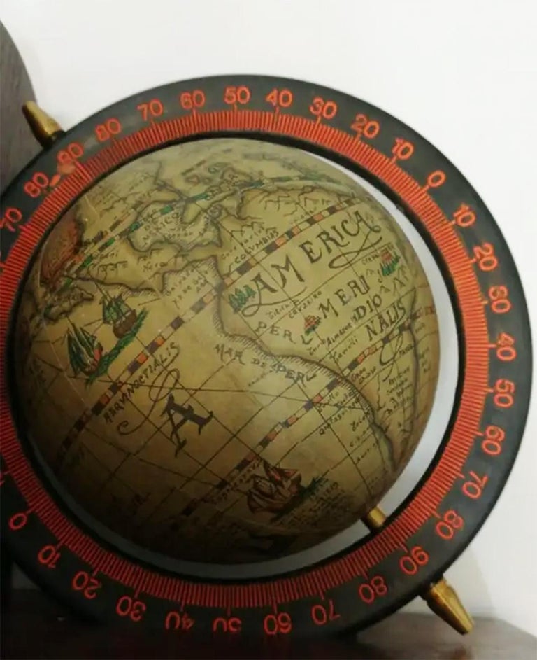 Midcentury Bookends World Globe at 1stDibs