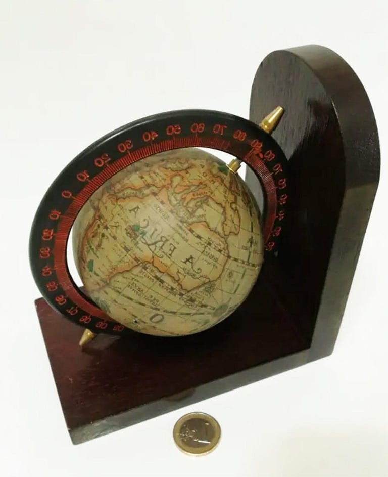 Midcentury Bookends World Globe at 1stDibs