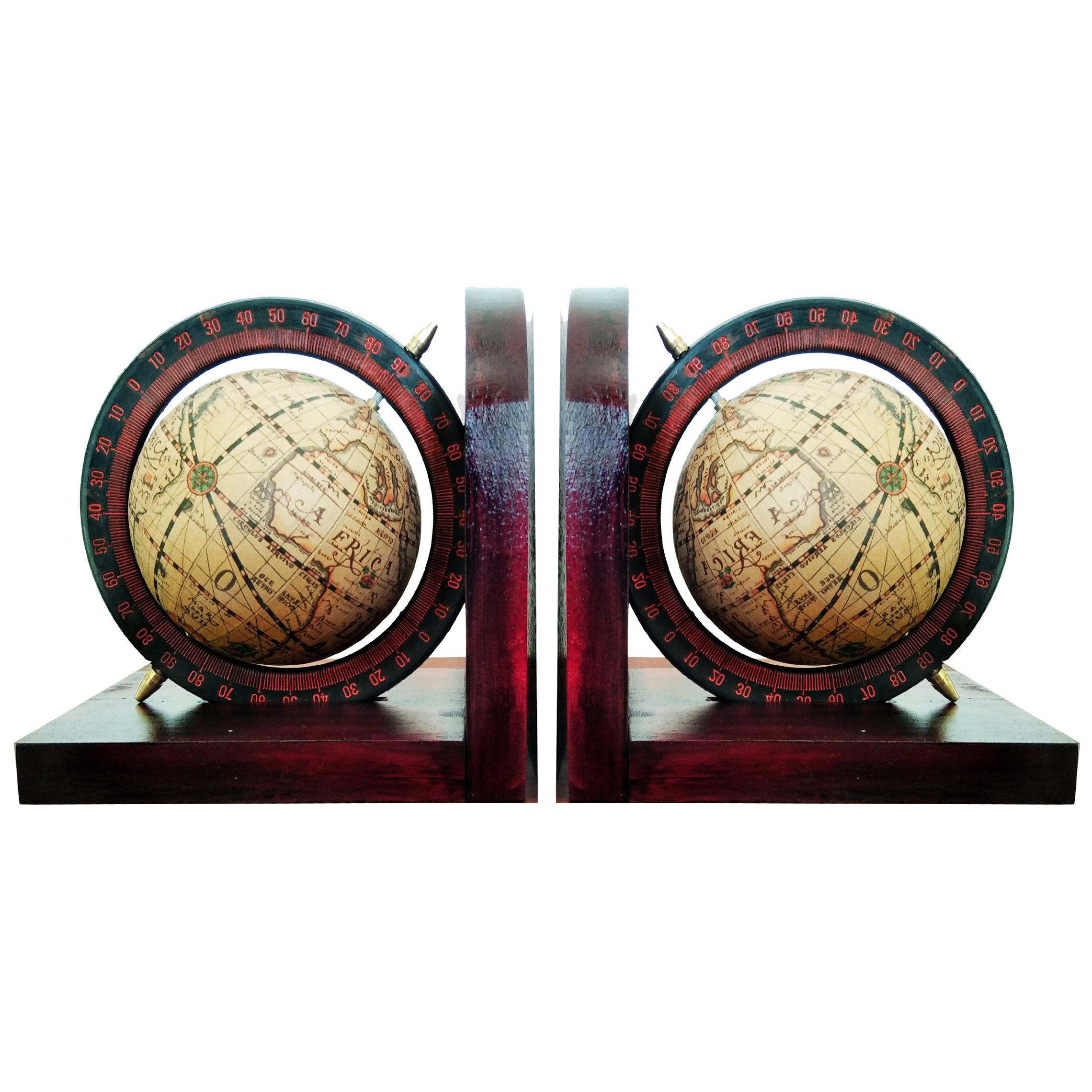 Mid century Bookends World Globe