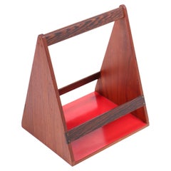 Vintage Mid-Century Bottle Holder in Teak and Wenge, 1950s