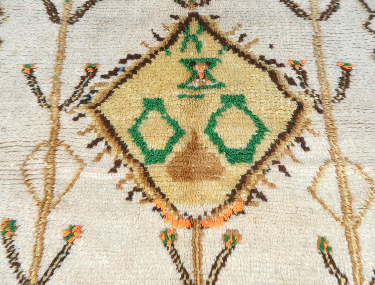 Annodato a mano Tappeto Midcentury Boujad 2'7 x 3'5 in vendita