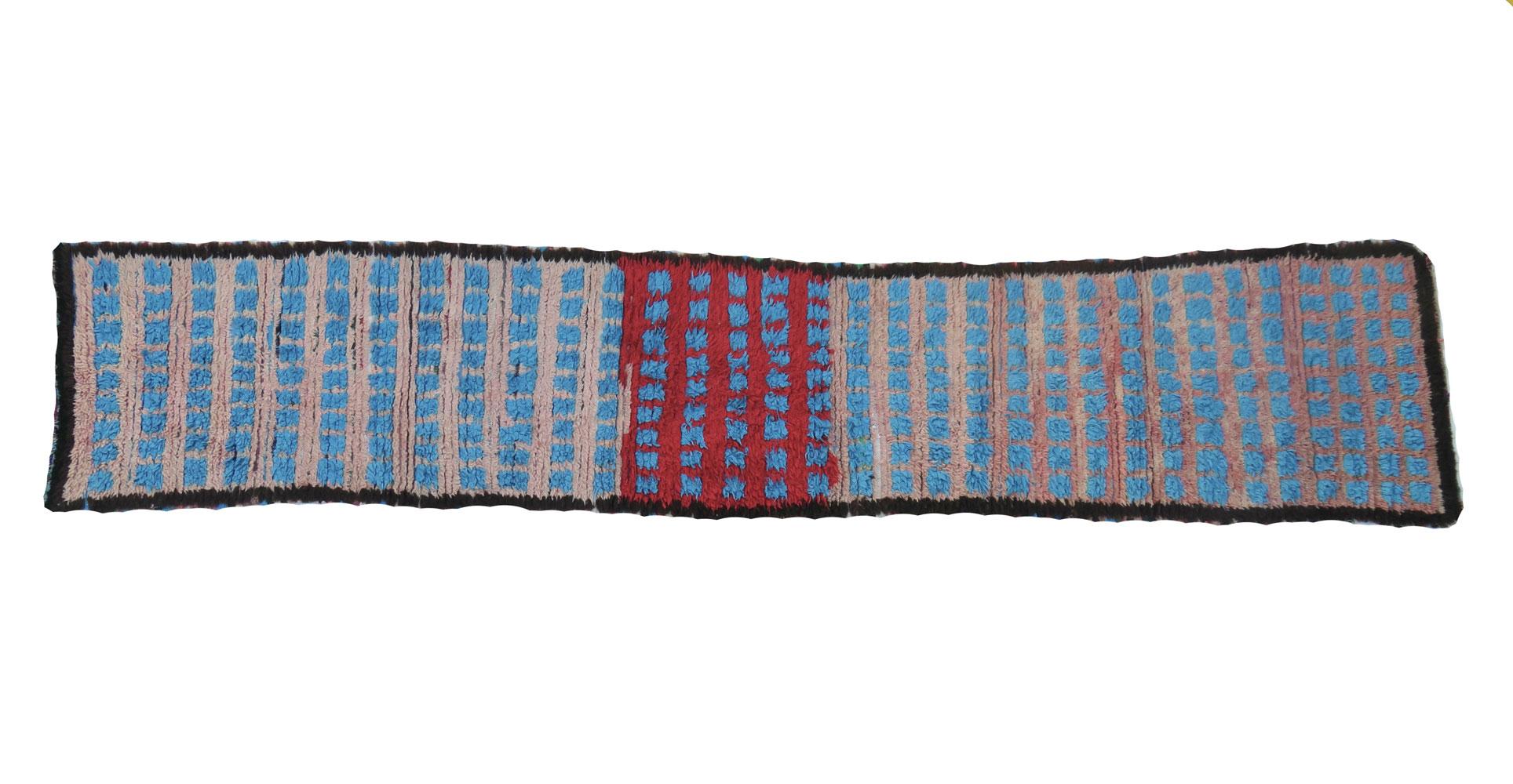 Tessuto a mano Runner Boujad di metà secolo  2'7 x 11'9 in vendita