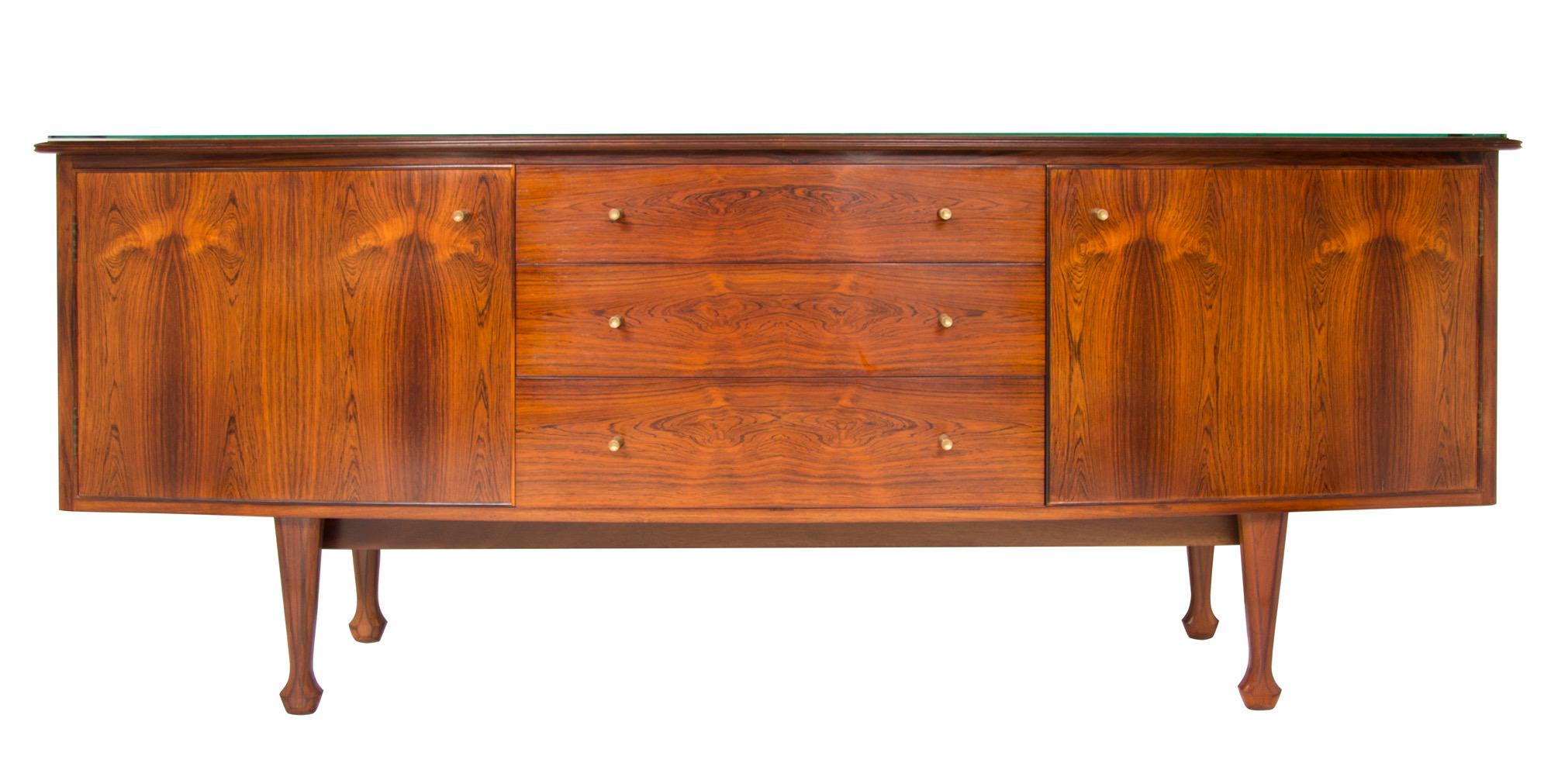 Midcentury Bow Front Sideboard by Andrew J Milne For Sale 1