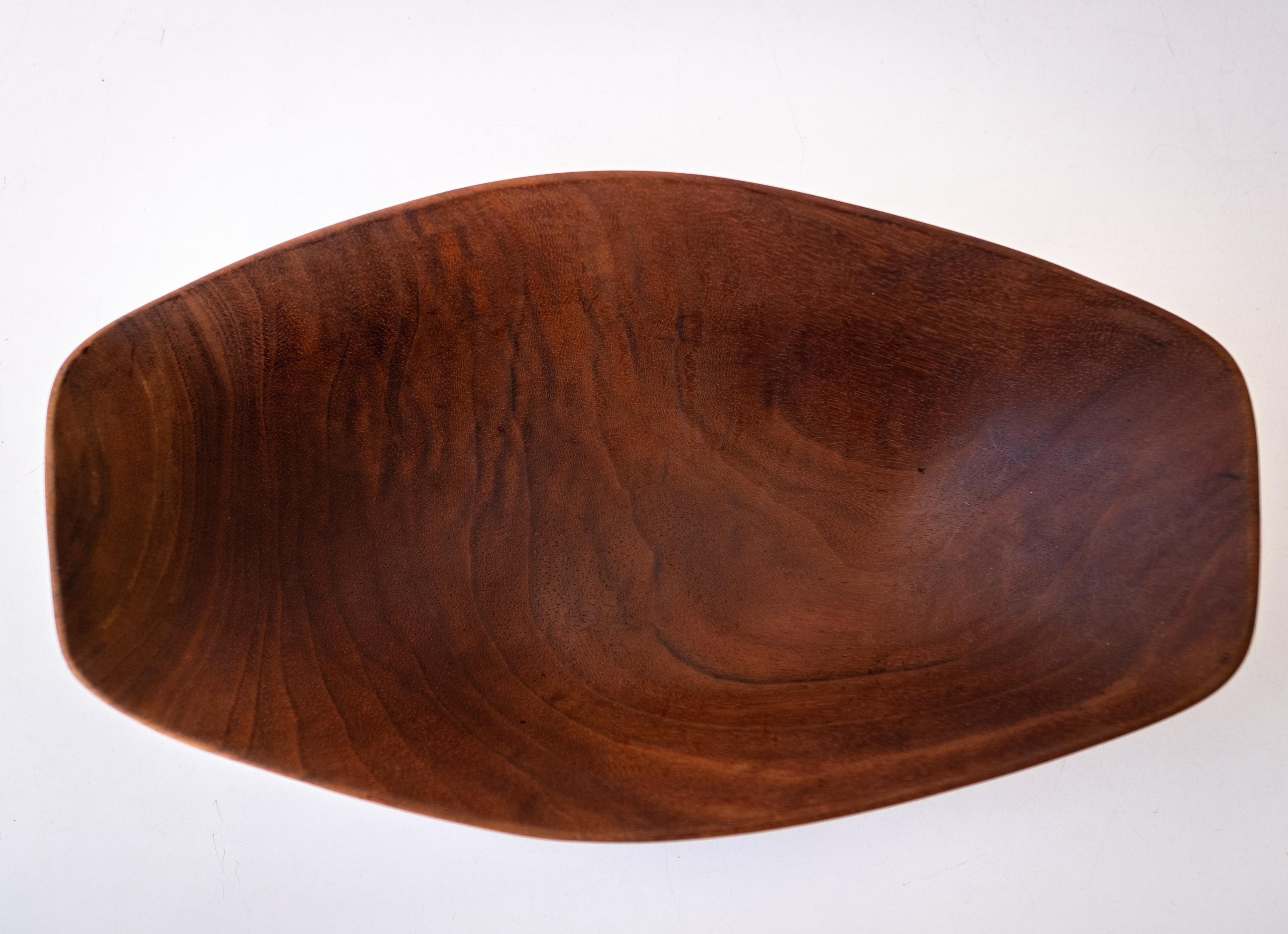 Wood Midcentury Bowl by Mexican Modernist Don Shoemaker 1960s