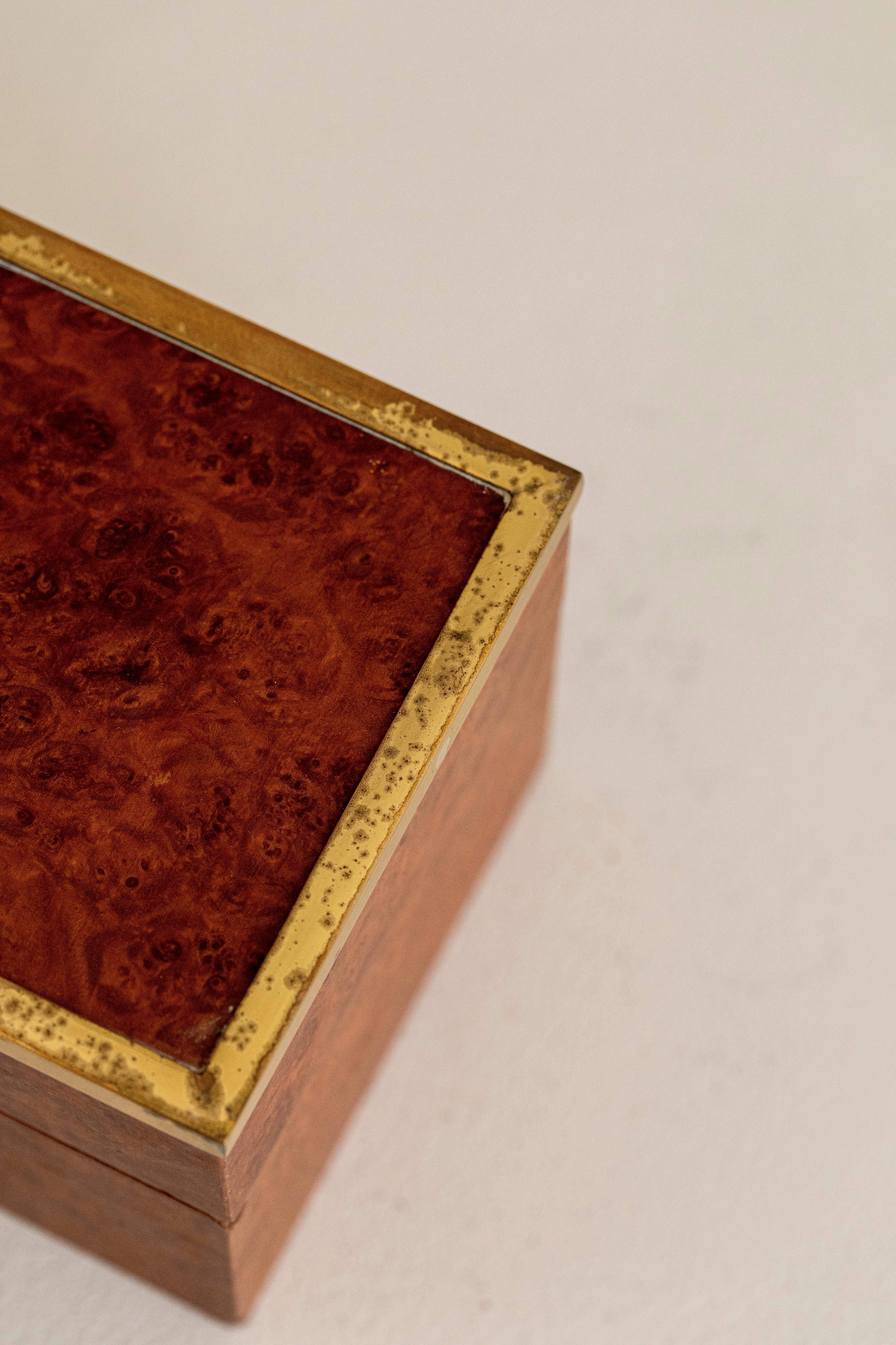 Brass Midcentury box designed by Gabriella Crespi, Italy For Sale