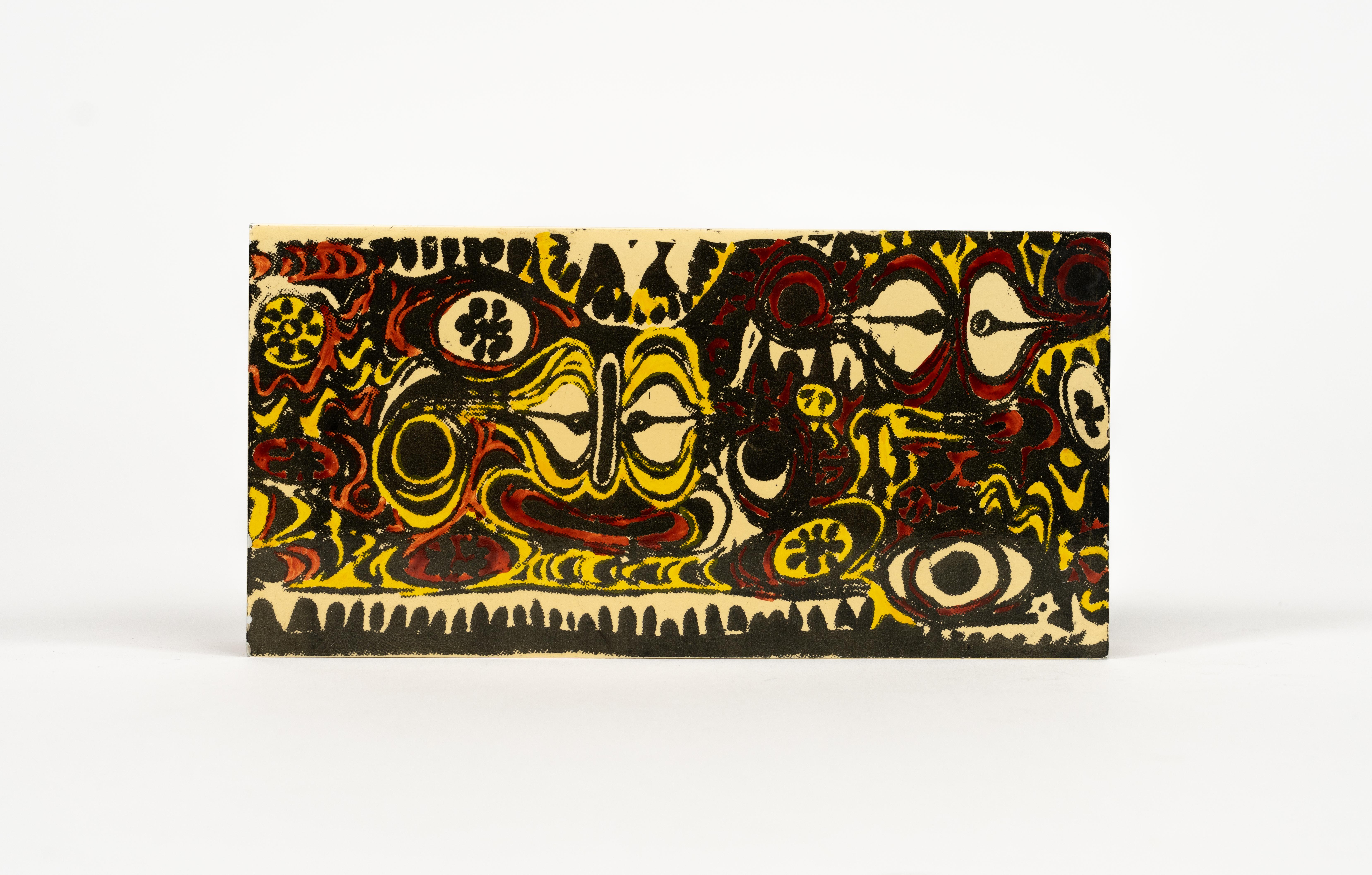 Midcentury Box in Enameled Metal and Wood Att. Piero Fornasetti, Italy 1960s For Sale 5