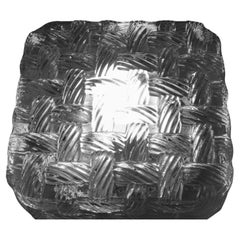 Mediados de siglo  Empotrable de cristal transparente trenzado