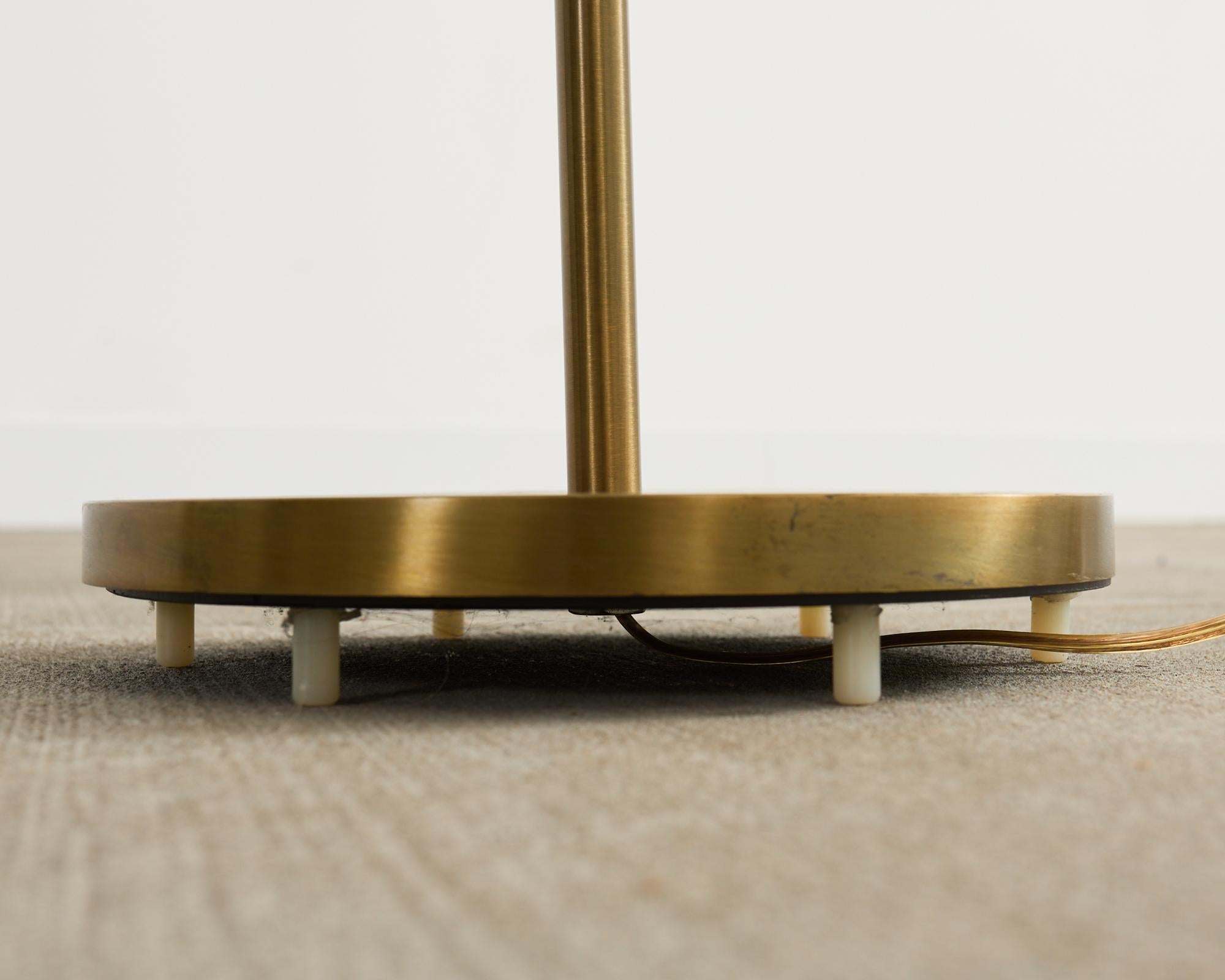 Midcentury Brass Adjustable Pharmacy Floor Lamp by Casella 5