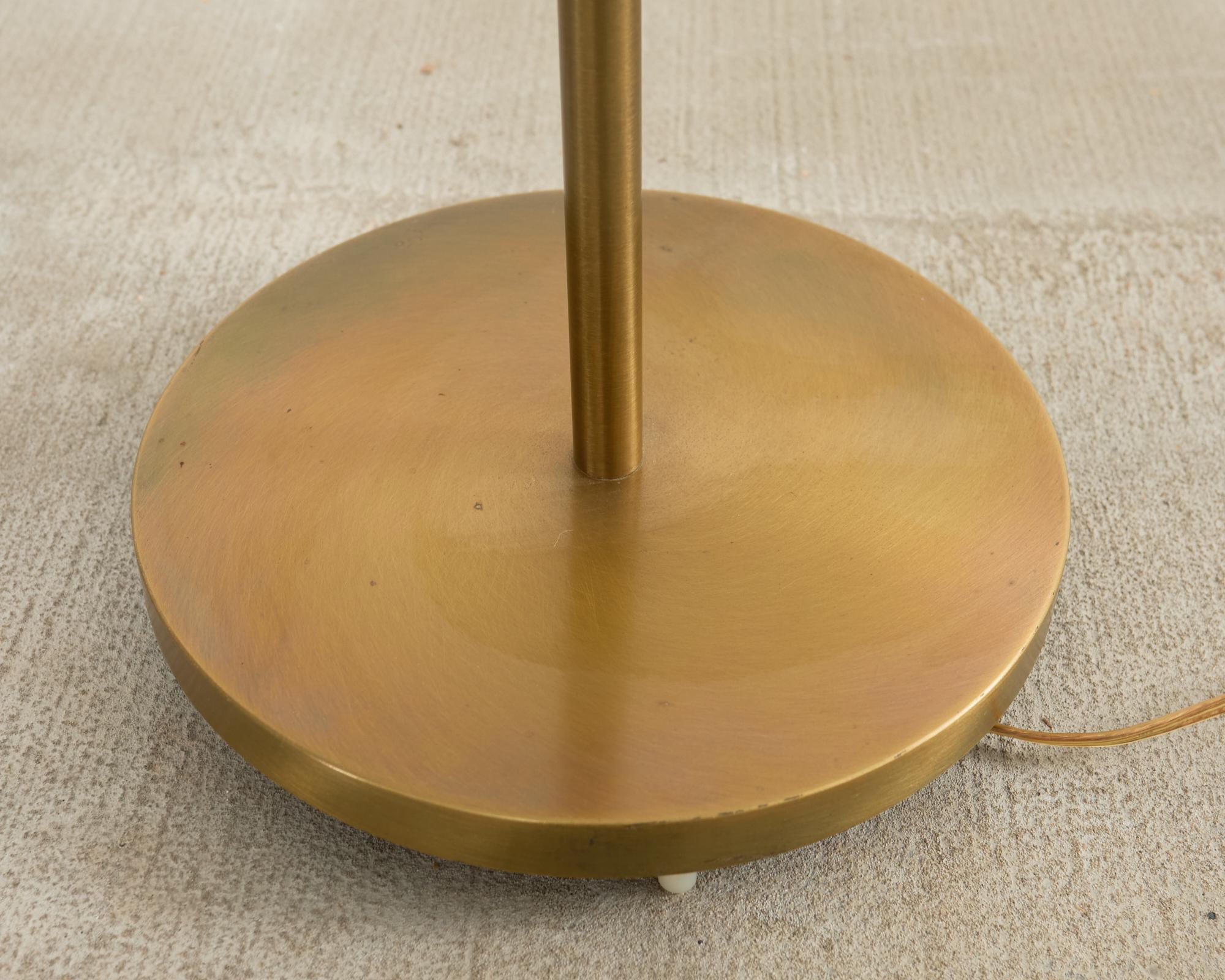 20th Century Midcentury Brass Adjustable Pharmacy Floor Lamp by Casella