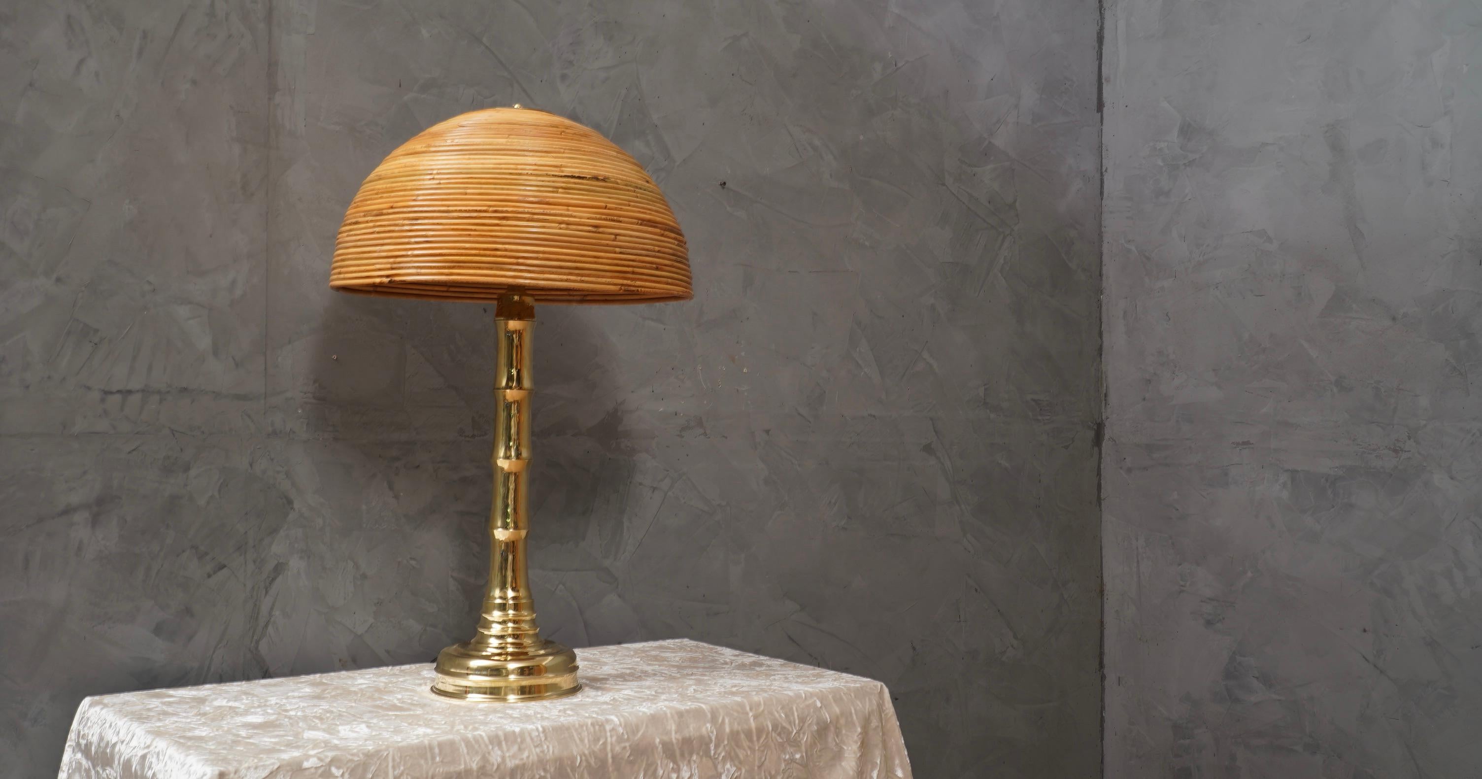 vintage bamboo floor lamp