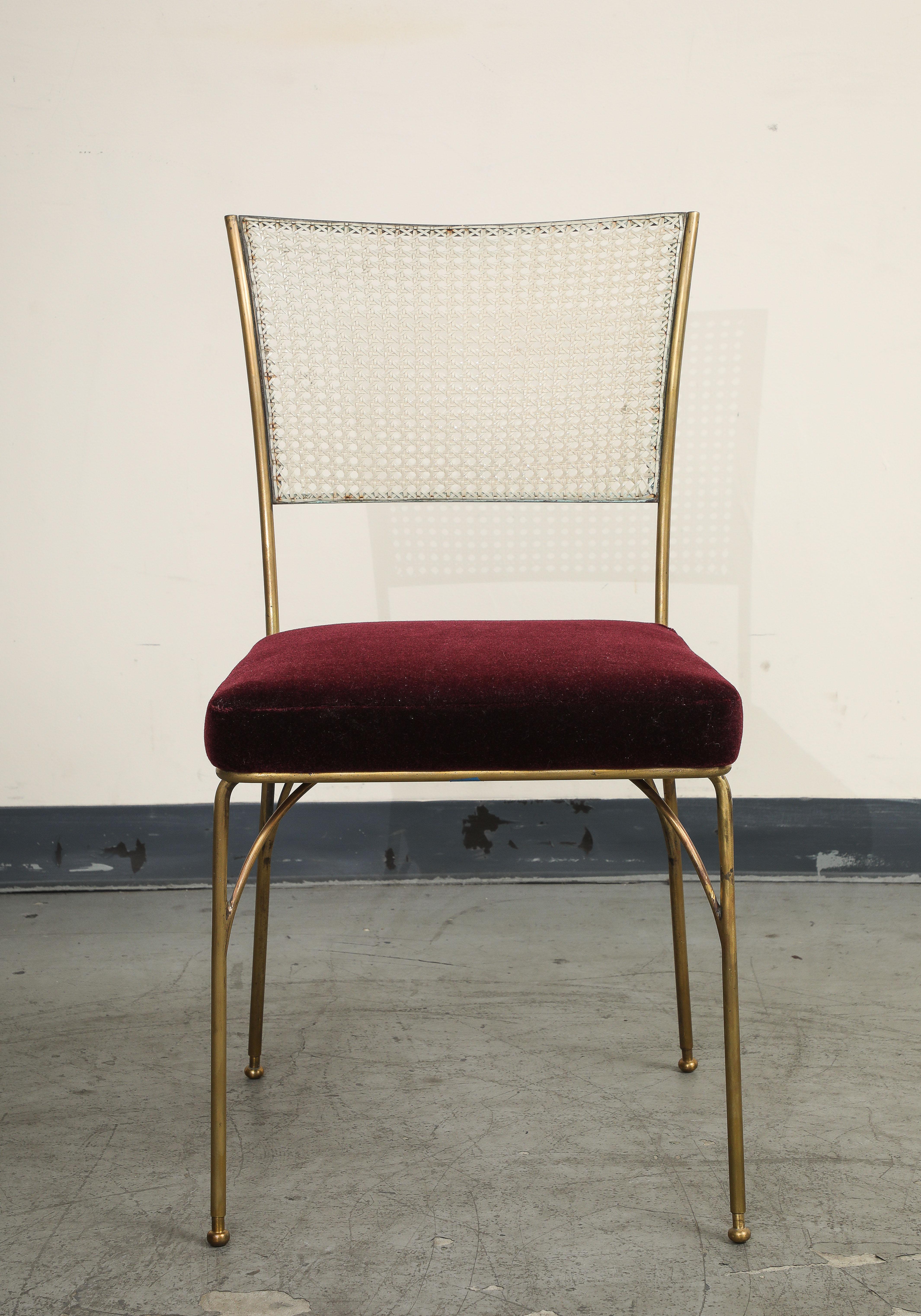 Midcentury Brass and Cane Chair by Acácio Gil Borsoi For Sale 6