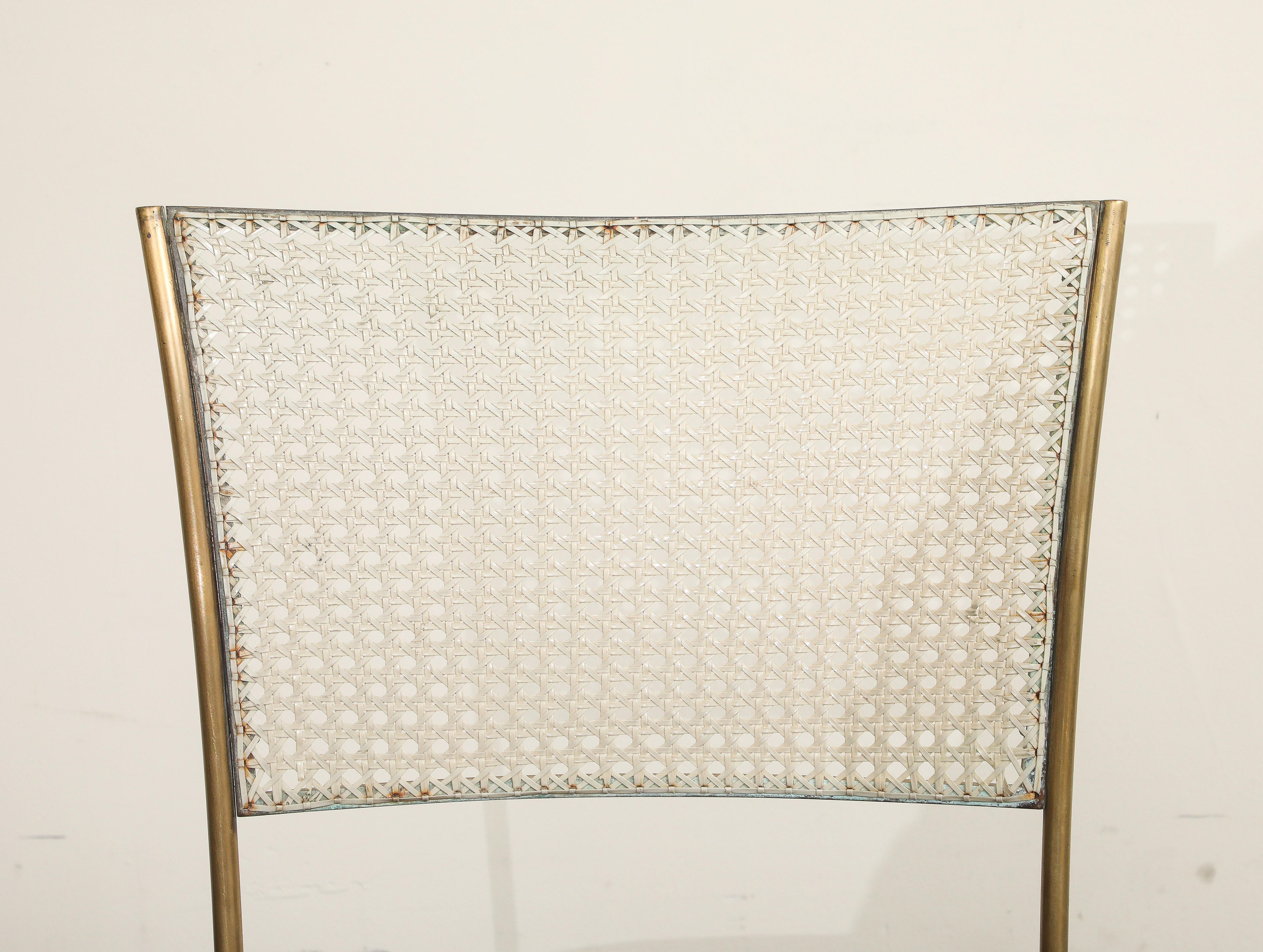 Midcentury Brass and Cane Chair by Acácio Gil Borsoi For Sale 7