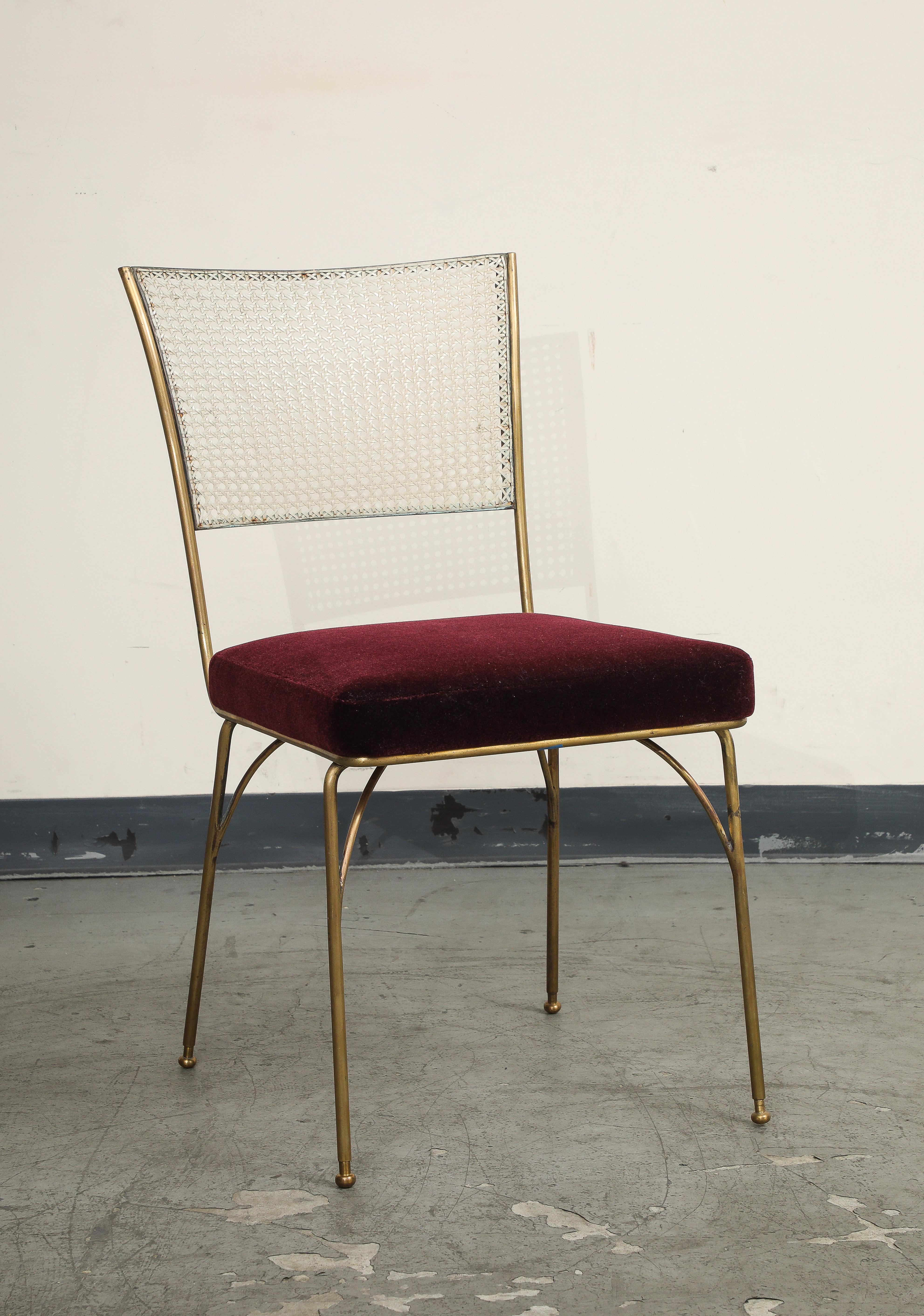 Midcentury Brass and Cane Chair by Acácio Gil Borsoi For Sale 9