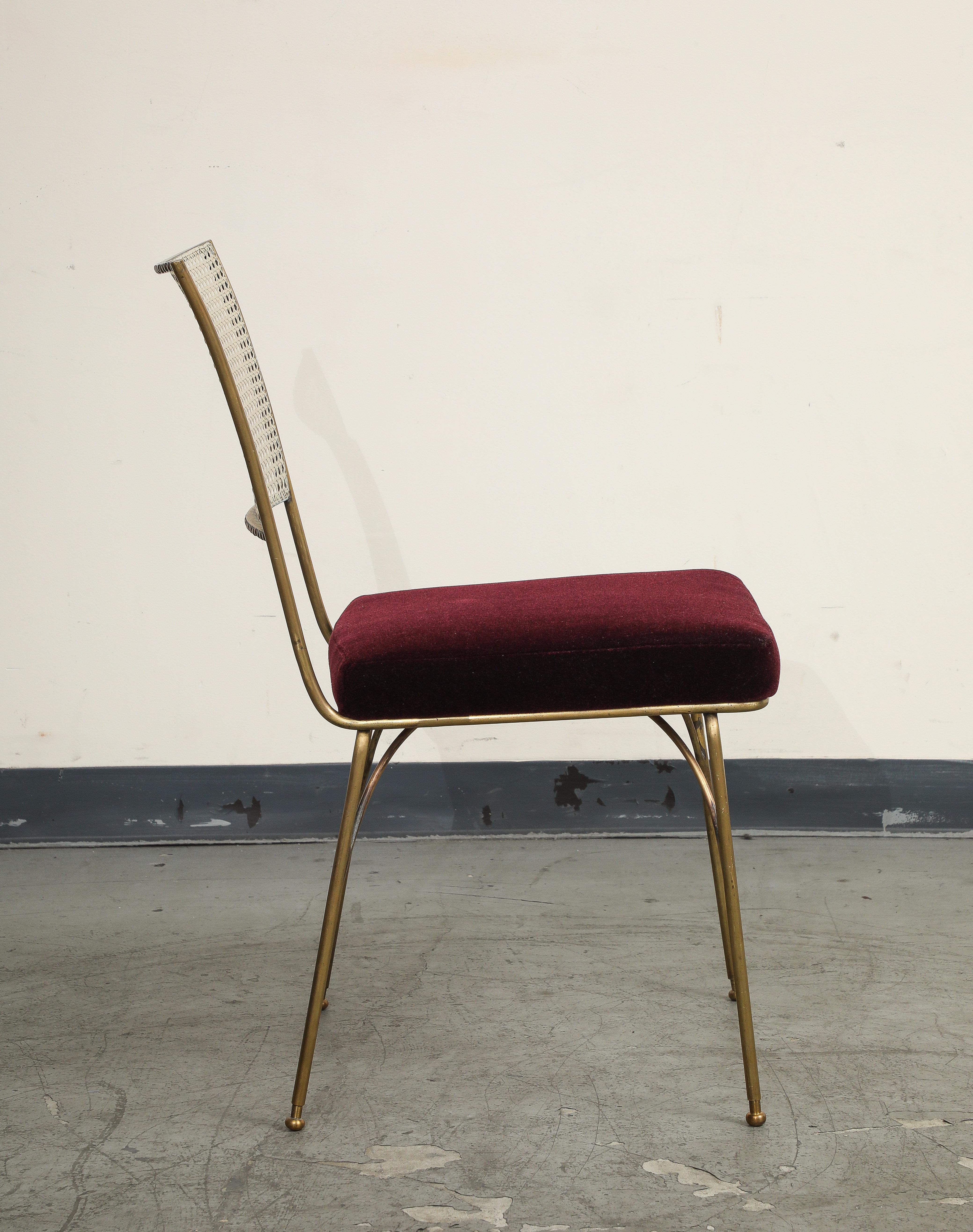 Midcentury Brass and Cane Chair by Acácio Gil Borsoi For Sale 3
