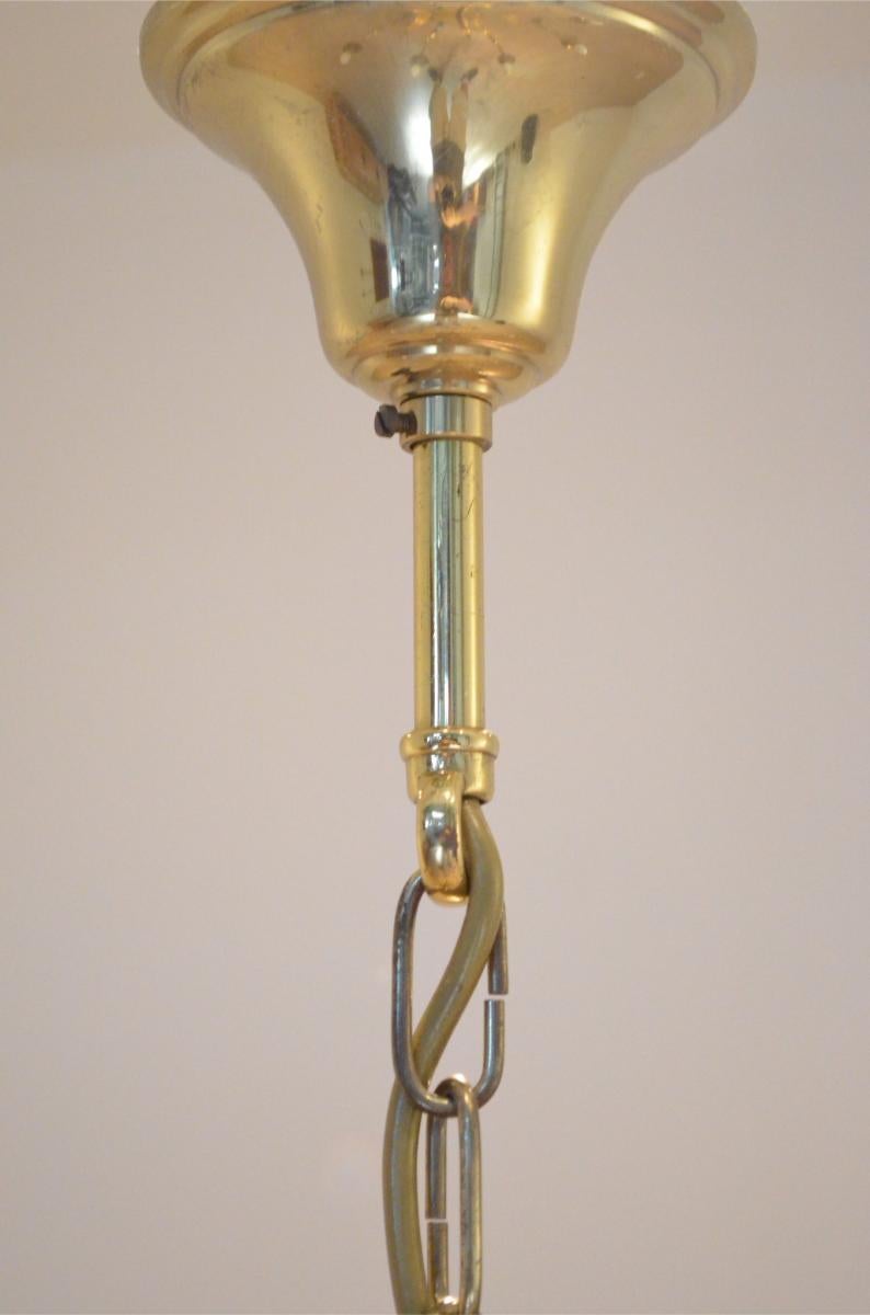 Midcentury Brass and Chrome Maison Jansen Pineapple Chandelier In Good Condition In Leuven, Vlaams Gewest