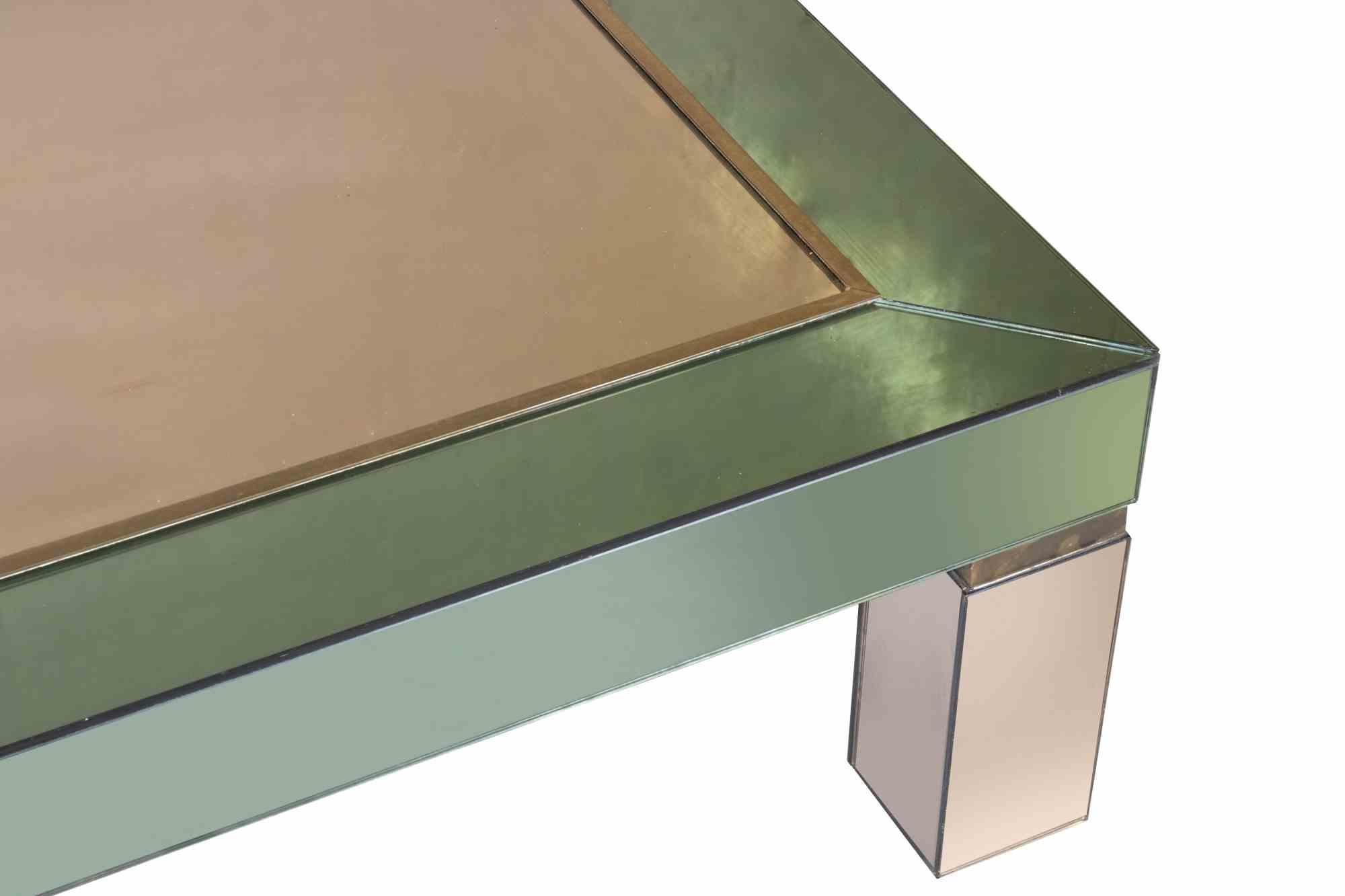 Table basse en laiton et verre du milieu du siècle, années 1960 Bon état - En vente à Roma, IT
