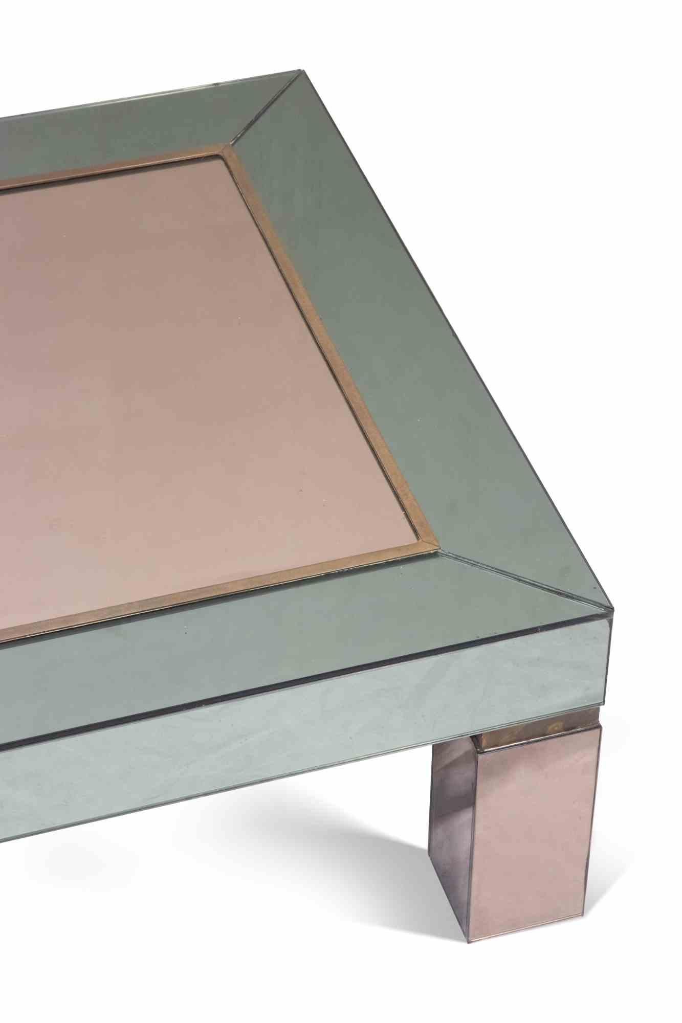 Milieu du XXe siècle Table basse en laiton et verre du milieu du siècle, années 1960 en vente