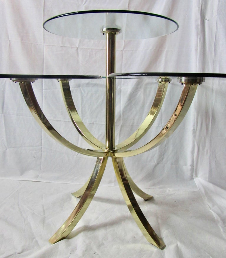 American DIA, Design Institute of America Circle of Life Brass Dining Table 1970s For Sale