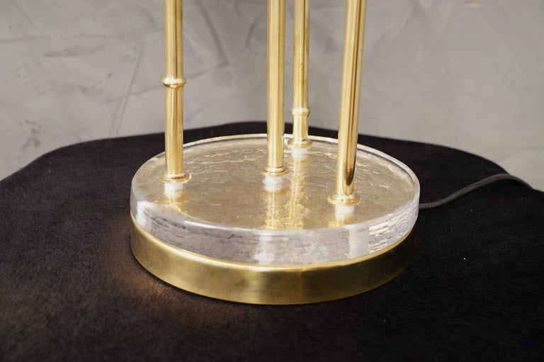 MidCentury Brass and Glass Table Lamp, 2020 For Sale at 1stDibs