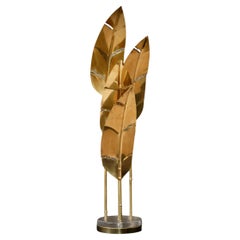 MidCentury Brass and Glass Table Lamp, 2020