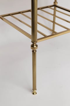 Midcentury Brass and Glass Two-Tier Table
